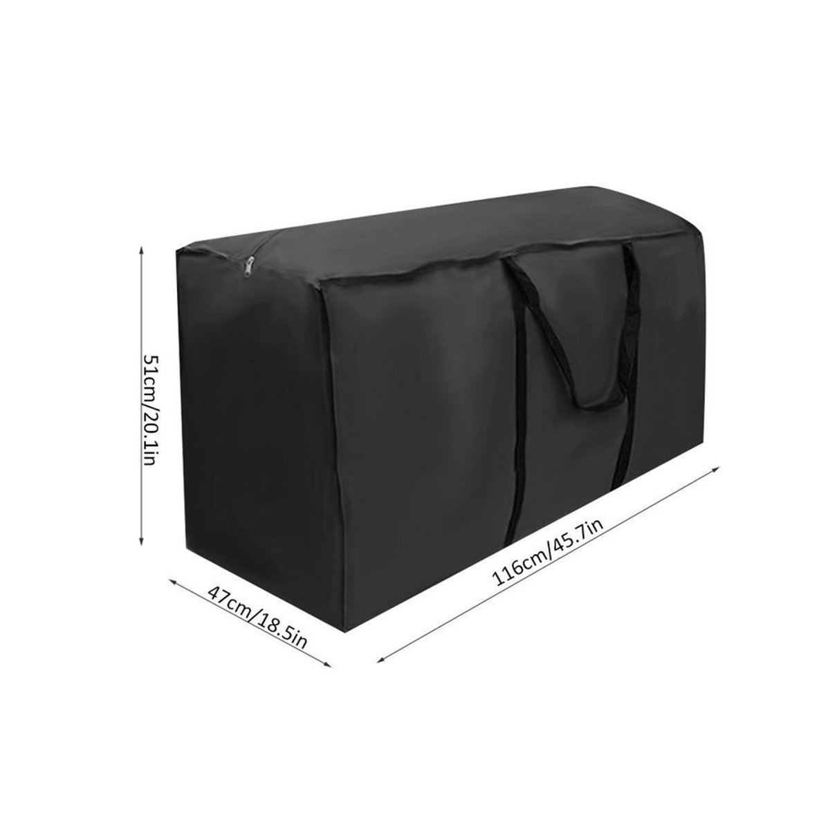 Fishine Wasserdichte Aufbewahrungstasche aus 210D Oxford-Gewebe für Outdoor-Möbel, Schwarz - Bild 3