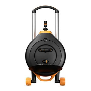 Fiskars X-Series Waterwheel XL Schlauchwagen Schwarz Orange mit 27m Schlauch 13mm