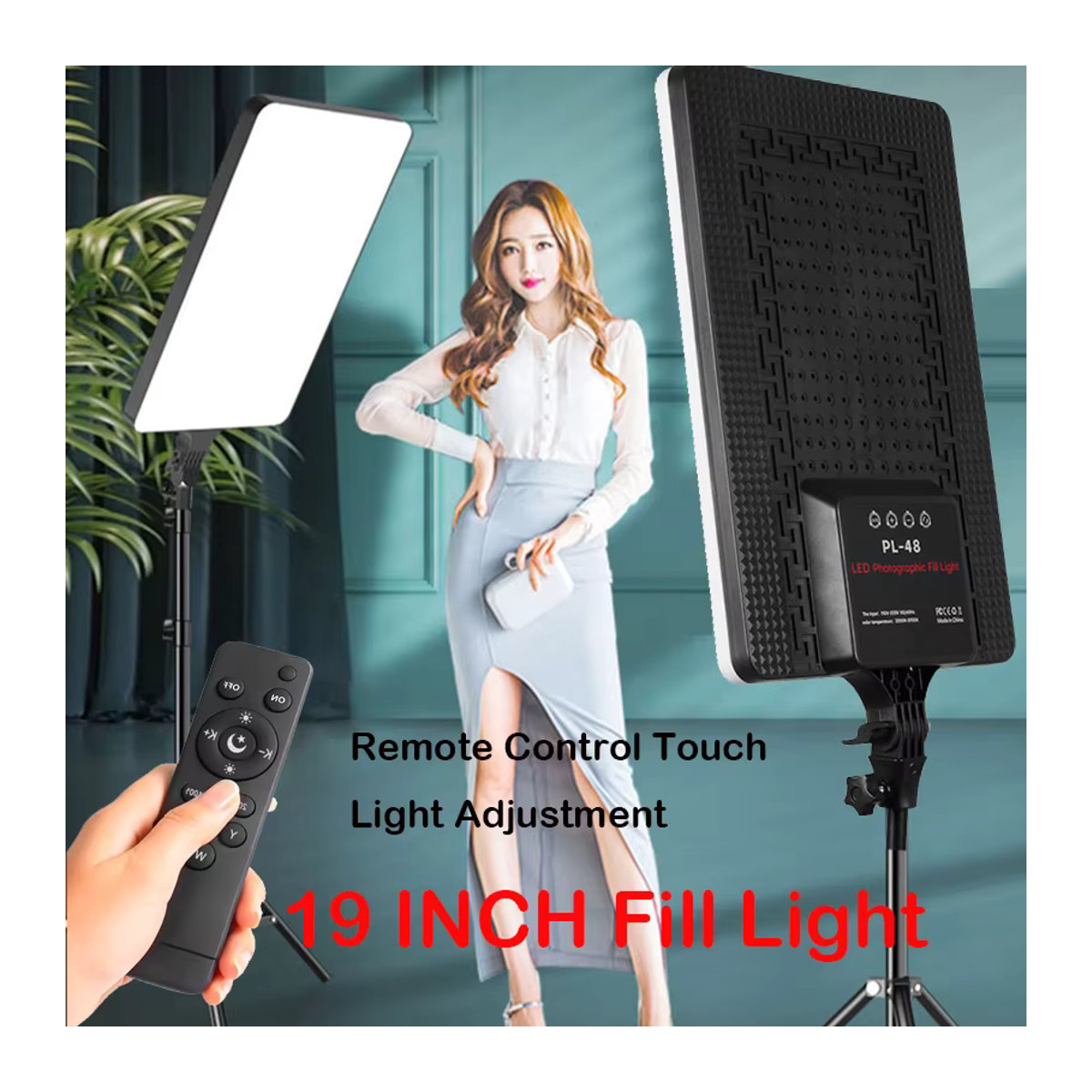Fittingood Fotografie Live Beleuchtung mit 19 Zoll Bildschirm und Stativ inklusive EU-Stecker - Bild 2