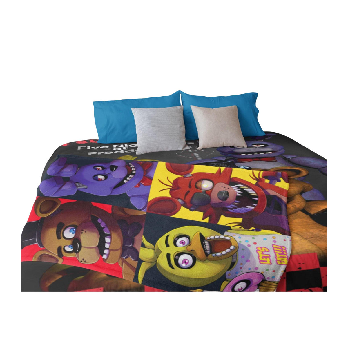 Five Nights At Freddy's Fleecedecke Freddy Fazbear in Schwarz, Breite: 150 cm - Bild 2