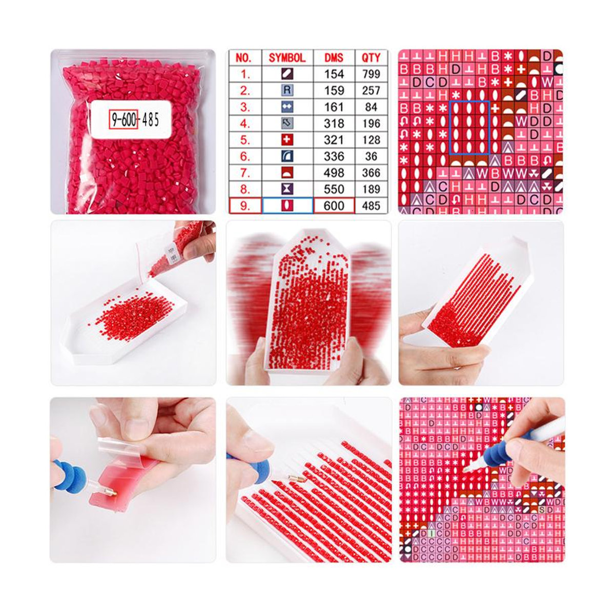 FIYO 5D-Diamantmalerei Bastelset zum Selbermachen als Malen nach Zahlen Kit für Erwachsene und Kinder, Multicolor, Breite: 30 cm, Höhe: 20 cm - Bild 1