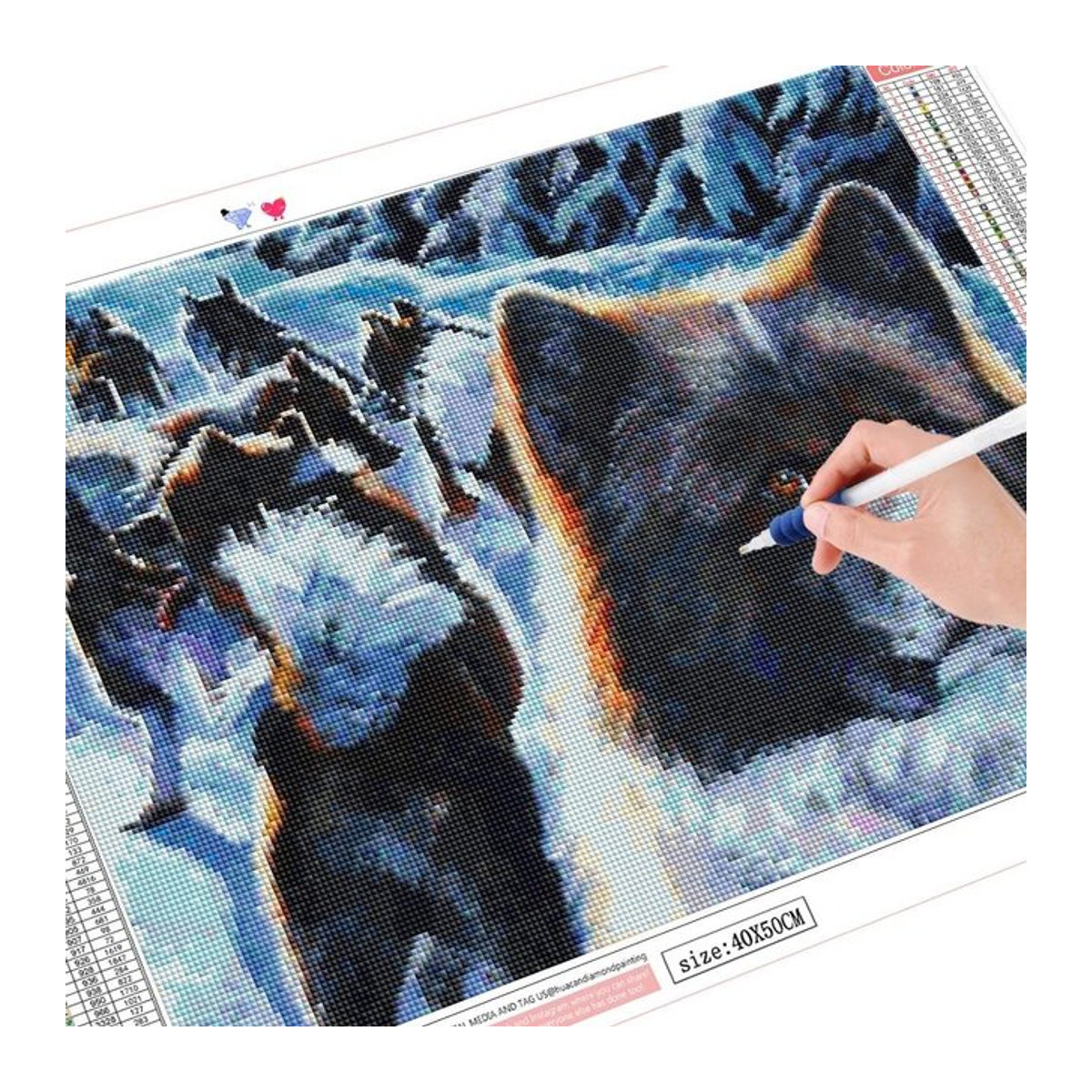FIYO Diamond Painting Bär 5D DIY Diamant Stickerei Set mit Vollbohrer und Mosaik-Strass-Dekor, Multicolor, B x H: 20 x 30 cm - Bild 1
