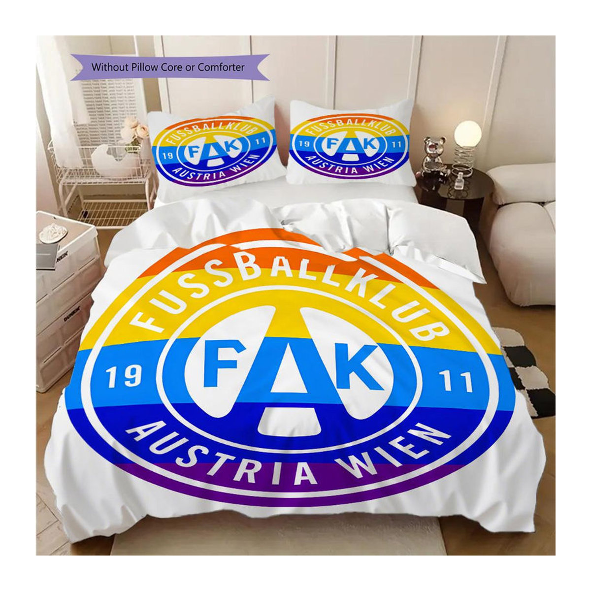 FK Austria Wien Bettwäsche Set mit Bettbezug und 2 Kissenbezügen von Manus Home, B/H: 240 x 220 cm - Bild 6