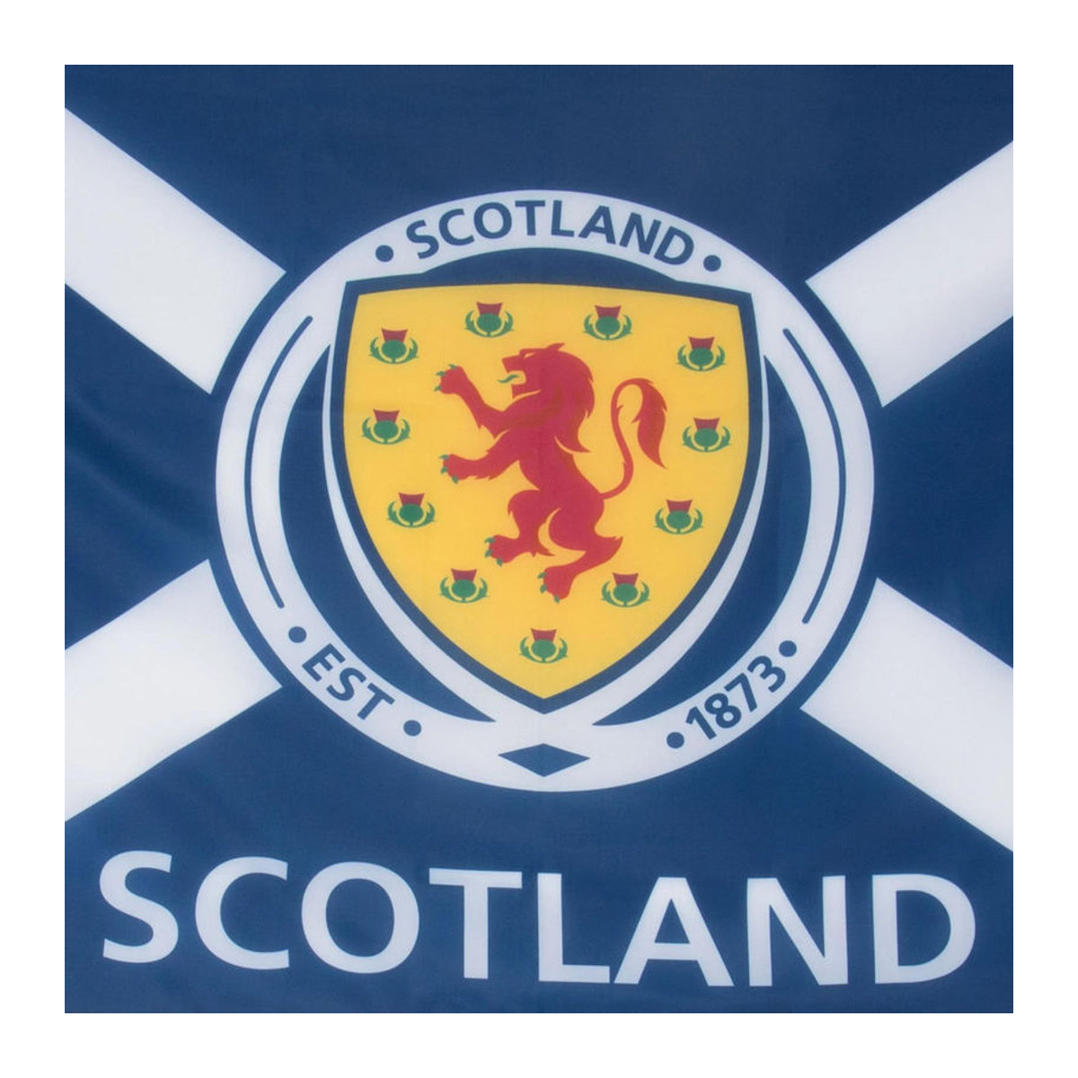 Flagge mit dem Wappen des schottischen Fußballverbands von Pertemba FR - Apparel, Blau, B: 152,4 cm x H: 91,44 cm - Bild 2