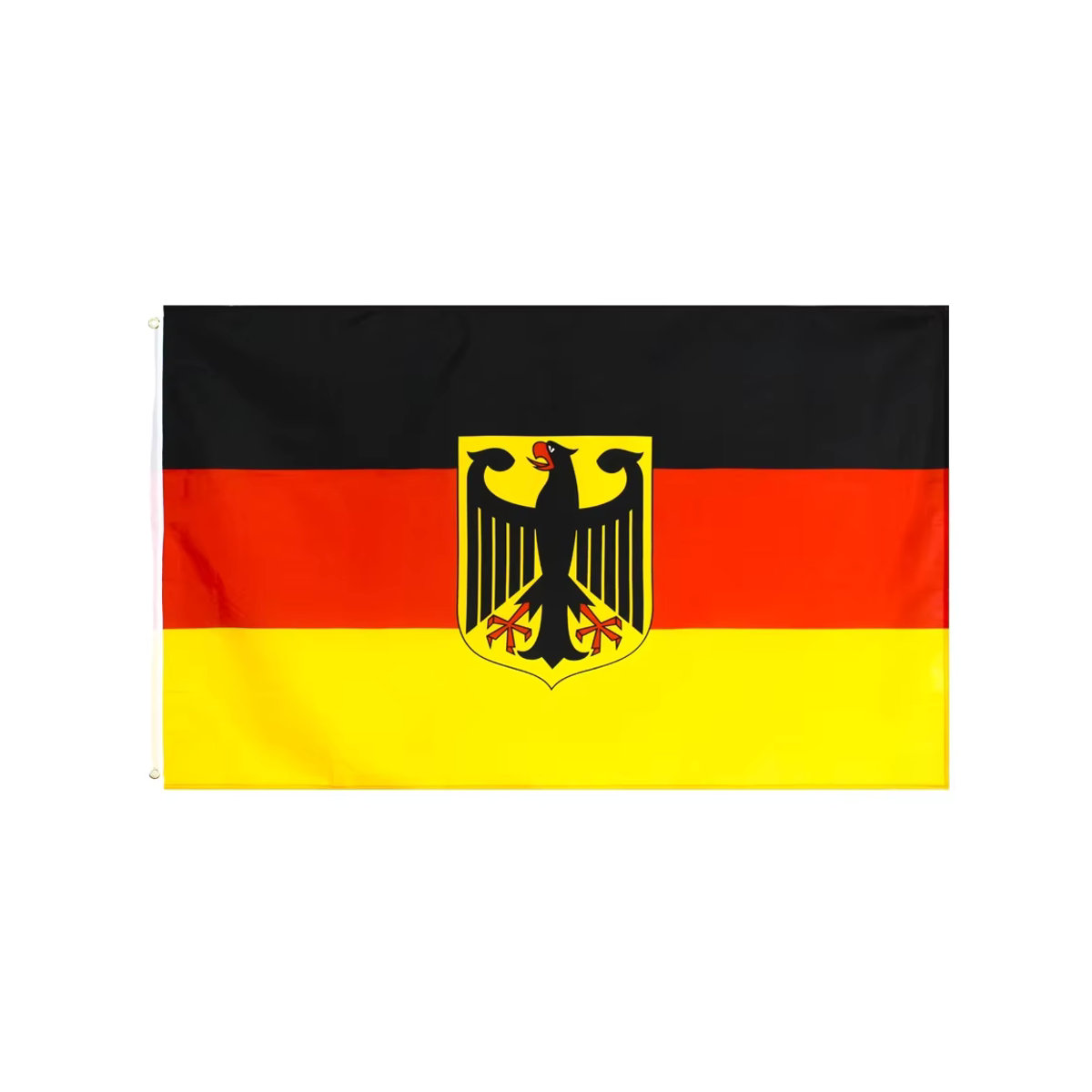 FLAGHUB Deutschland Nationalflagge mit Emblem, mehrfarbig, Textil, B/H: 60 x 90 cm und 90 x 150 cm - Bild 3