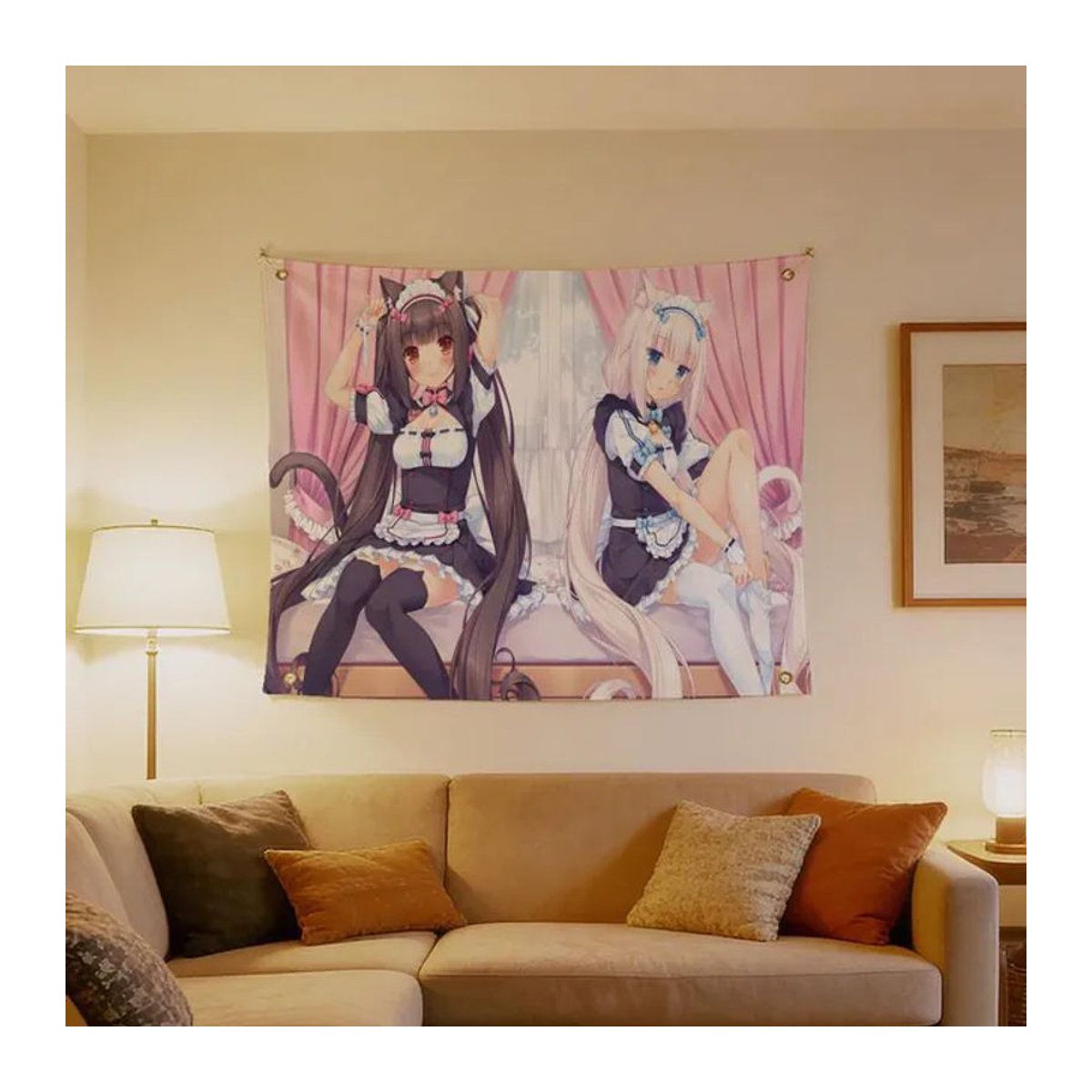 Flags Cozy Home Dekoflagge Nekopara Chocola Vanilla Cartoon, mehrfarbig, wasserdicht und knitterfrei mit 4 Ösen - Bild 1
