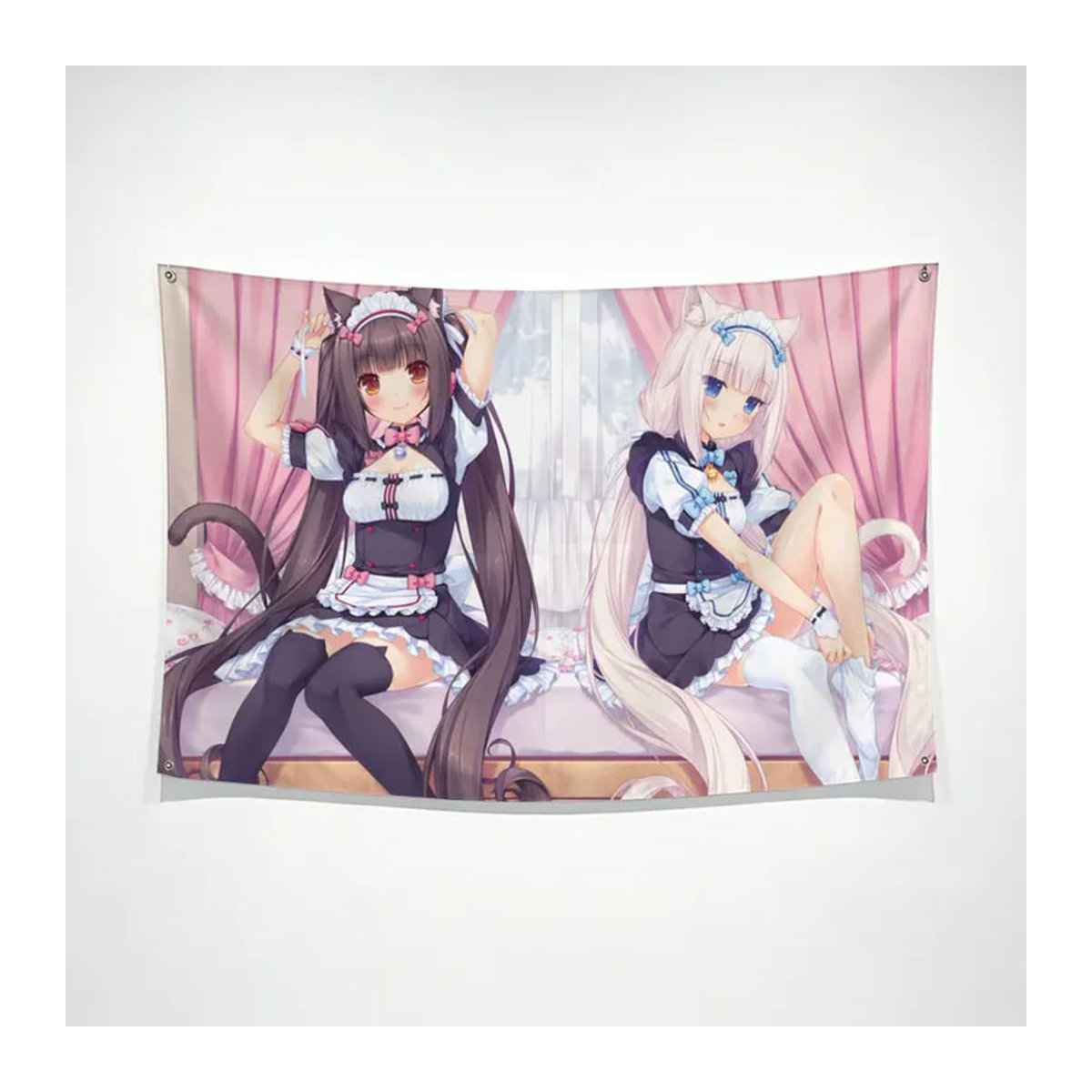 Flags Cozy Home Dekoflagge Nekopara Chocola Vanilla Cartoon, mehrfarbig, wasserdicht und knitterfrei mit 4 Ösen - Bild 5
