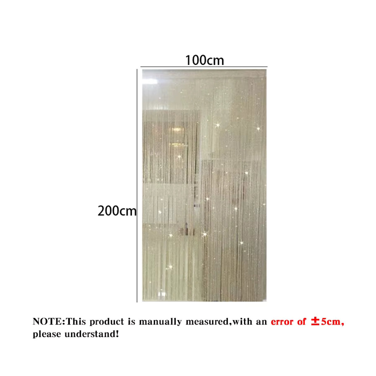 Flash Line Shiny Tassel String Vorhang von HOLAROOM in Rot-Gold als dekorativer Raumteiler für Fenster und Türen - Bild 5