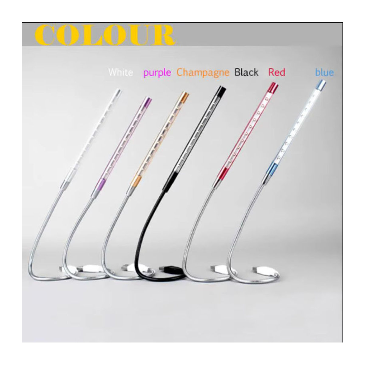 Flexible USB-LED-Buchlampe von ammtoo aus Metall mit 10 LEDs in Bunt - Bild 2