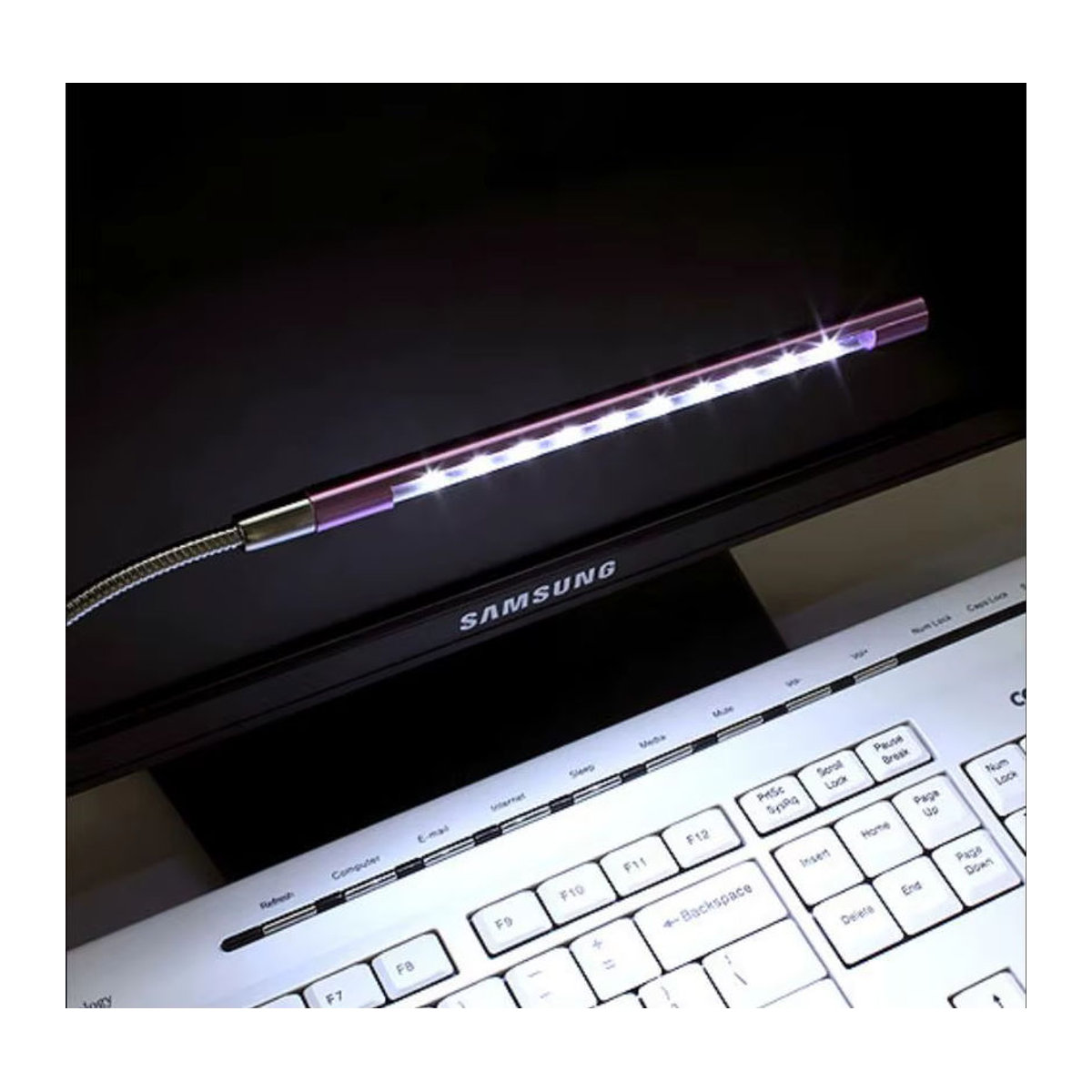 Flexible USB-LED-Buchlampe von ammtoo aus Metall mit 10 LEDs in Bunt - Bild 3