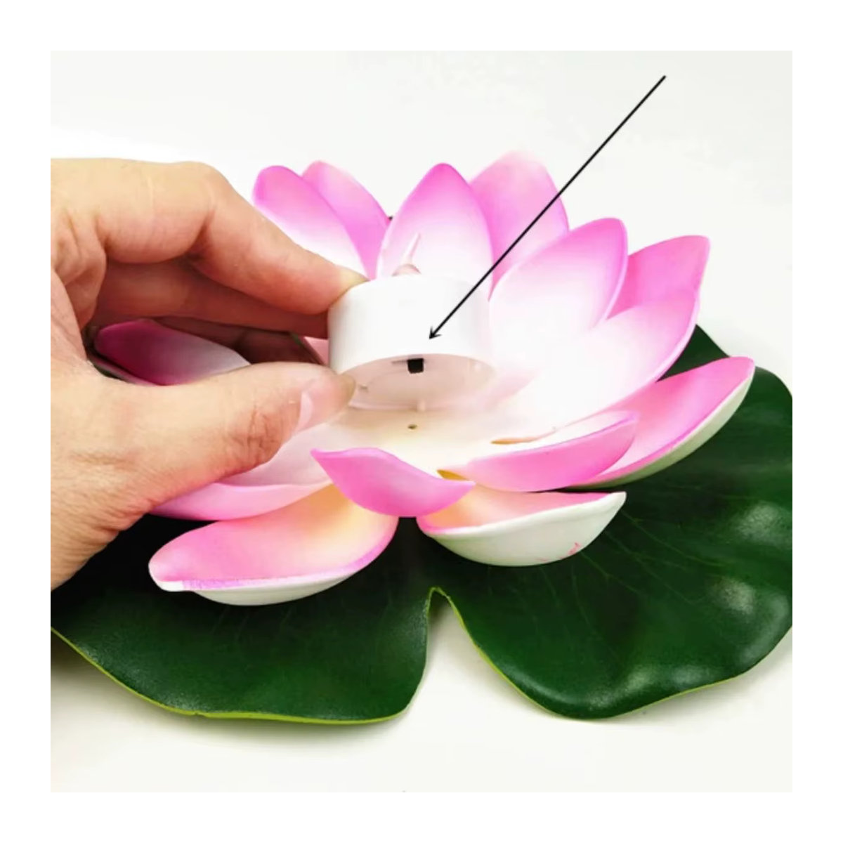 FlowerColor LED Lotus Nachtlicht mit Doppelblütenblatt als schwimmende Dekoration für Garten und Aquarium - Bild 4