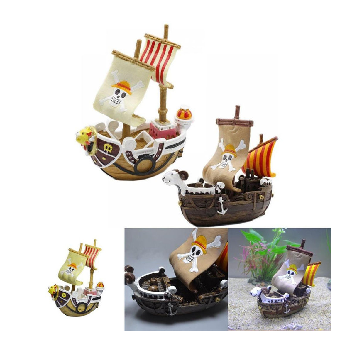 FluxAtelier One Piece Going Merry Segelboot Dekoration aus Kunstharz, mehrfarbig - Bild 2