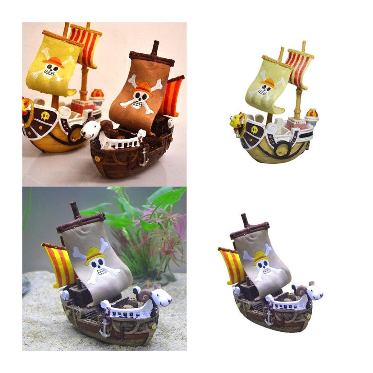 FluxAtelier One Piece Going Merry Segelboot Dekoration aus Kunstharz, mehrfarbig - Bild 3