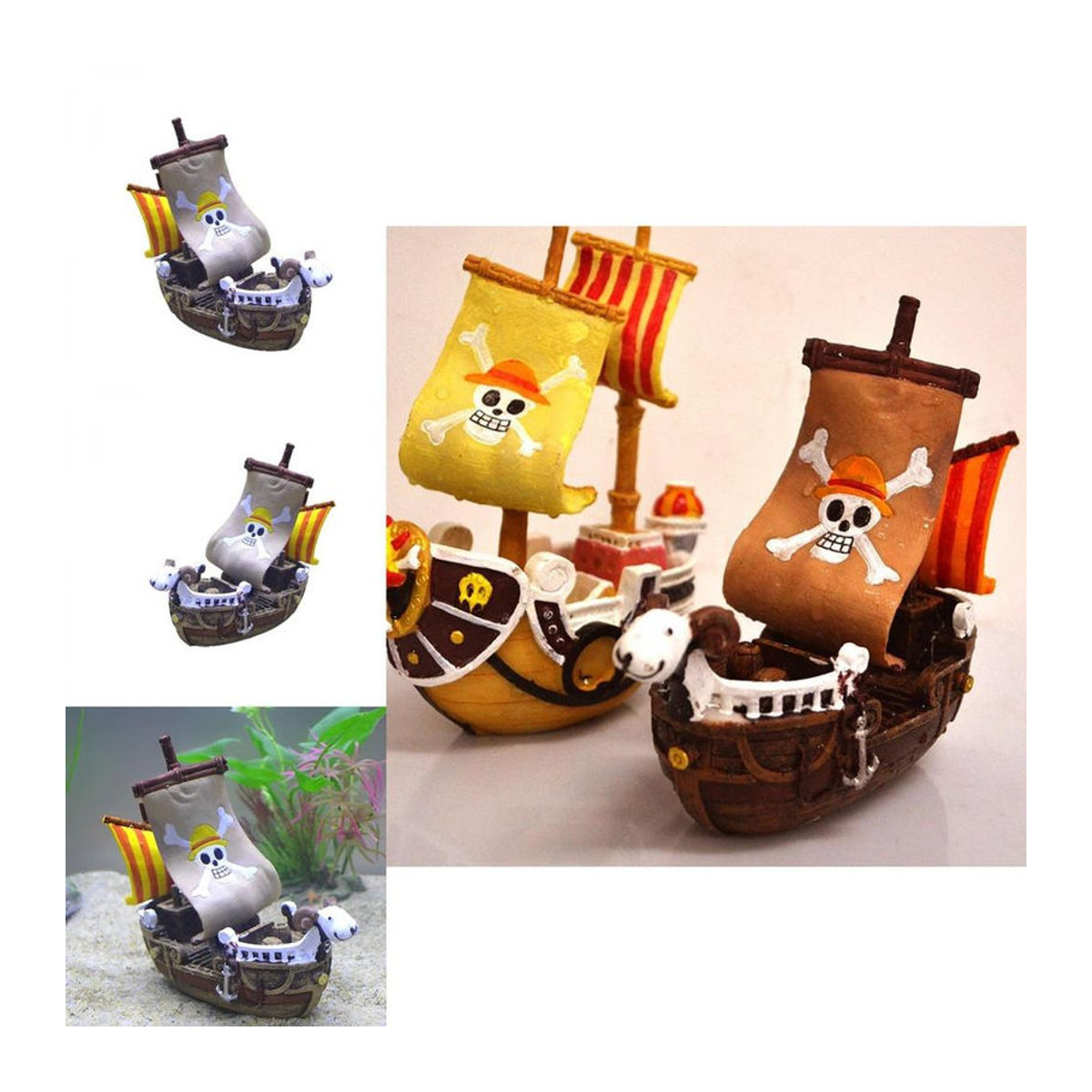 FluxAtelier One Piece Going Merry Segelboot Dekoration aus Kunstharz, mehrfarbig - Bild 7
