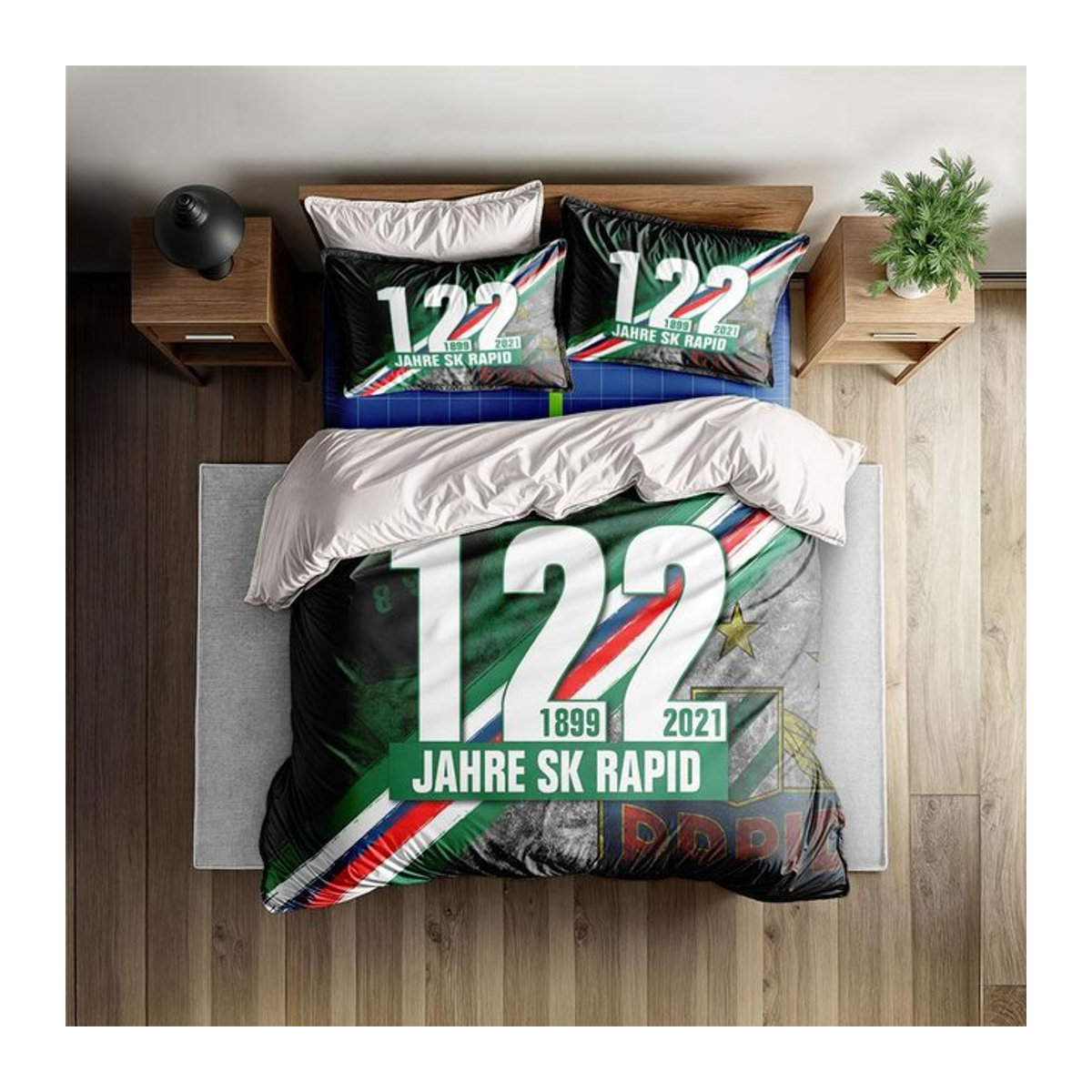 Flylo Újpest Bettwäsche-Set mit Reißverschluss, Einzelgröße, B: 135 cm x H: 200 cm - Bild 1
