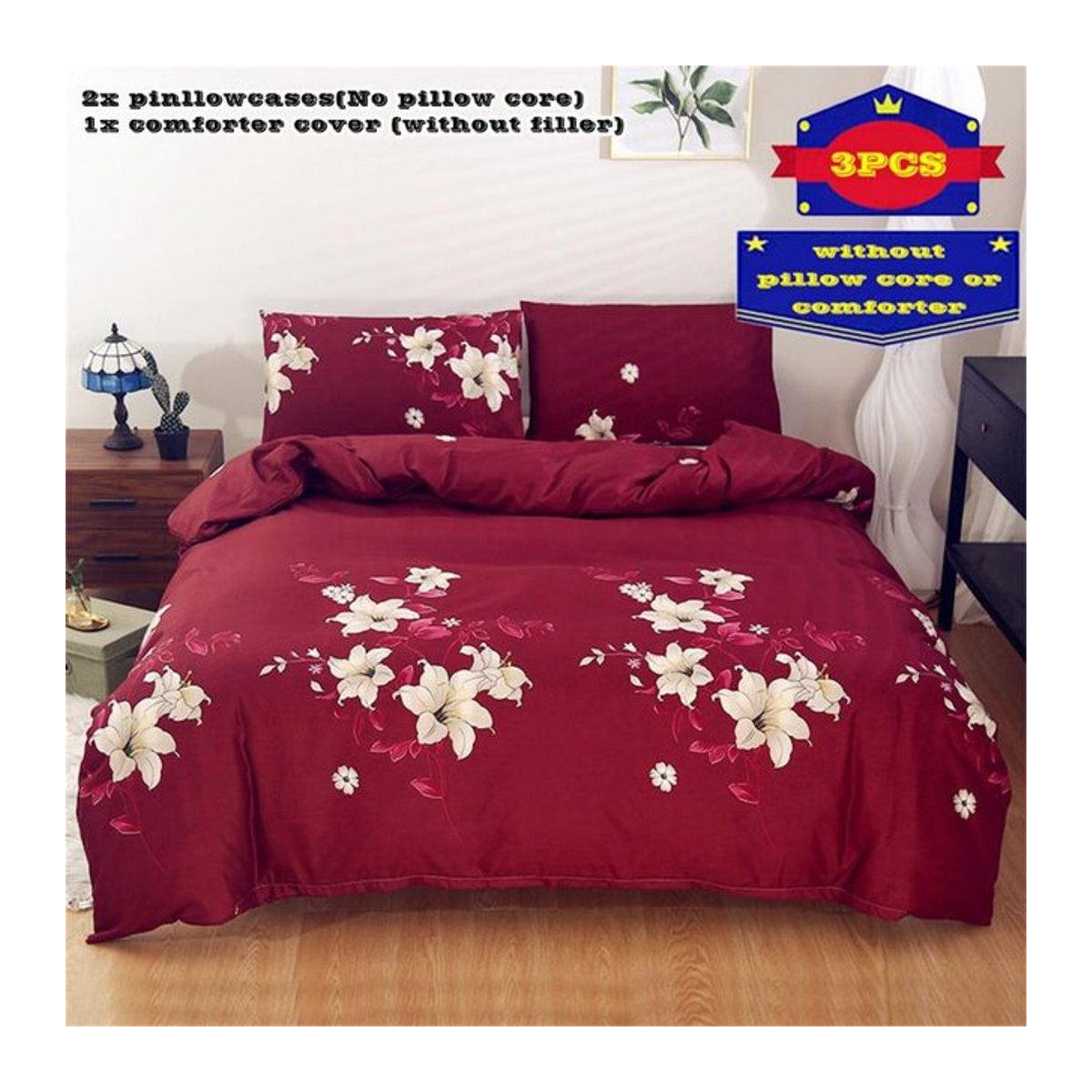 Flylo Wendbares Bettbezug-Set Sommerblüten mit Reißverschluss B/H: 135 x 200 cm - Bild 1