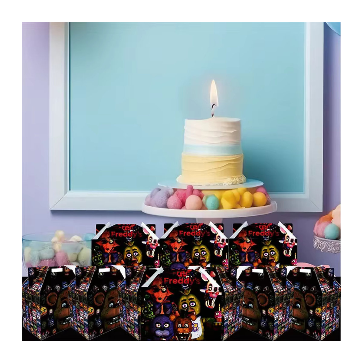FNAF Five Nights at Freddy's Geschenkbox aus Papier für Kinder, mehrfarbig, rechteckig - Bild 4