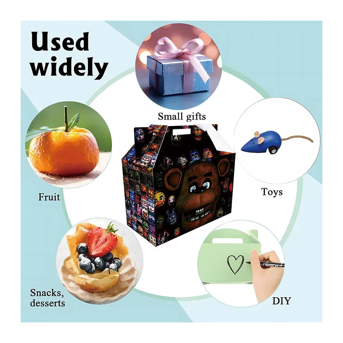 FNAF Five Nights at Freddy's Geschenkbox aus Papier für Kinder, mehrfarbig, rechteckig - Bild 5
