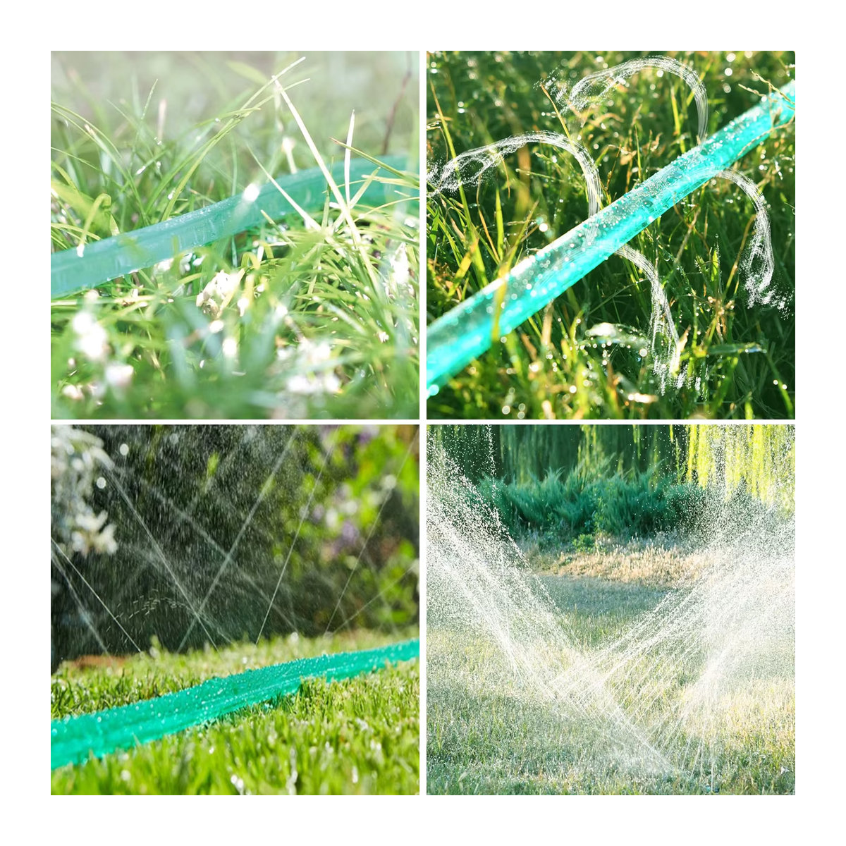 FOGWOWO Sprinkler Soaker Schlauch Set in Grün zur Garten- und Rasenbewässerung - Bild 2