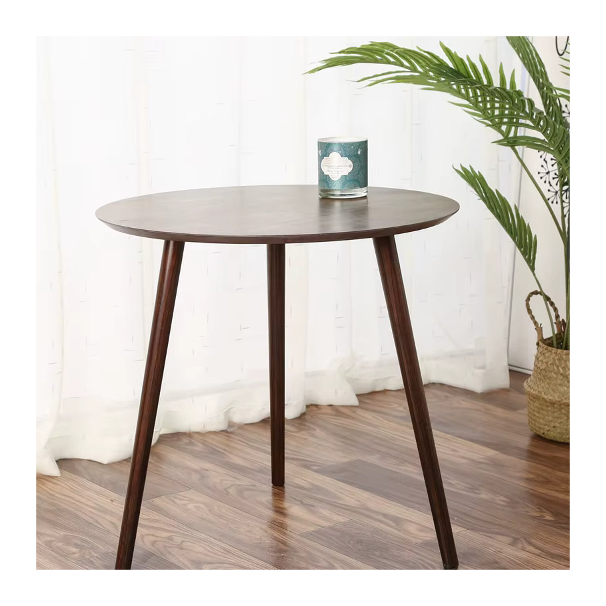 Formwell Nesting Beistelltisch aus Holz in Nussbaum, rund, Modern Mid-Century Design, B/T/H: 40 x 40 x 40 cm - Bild 2
