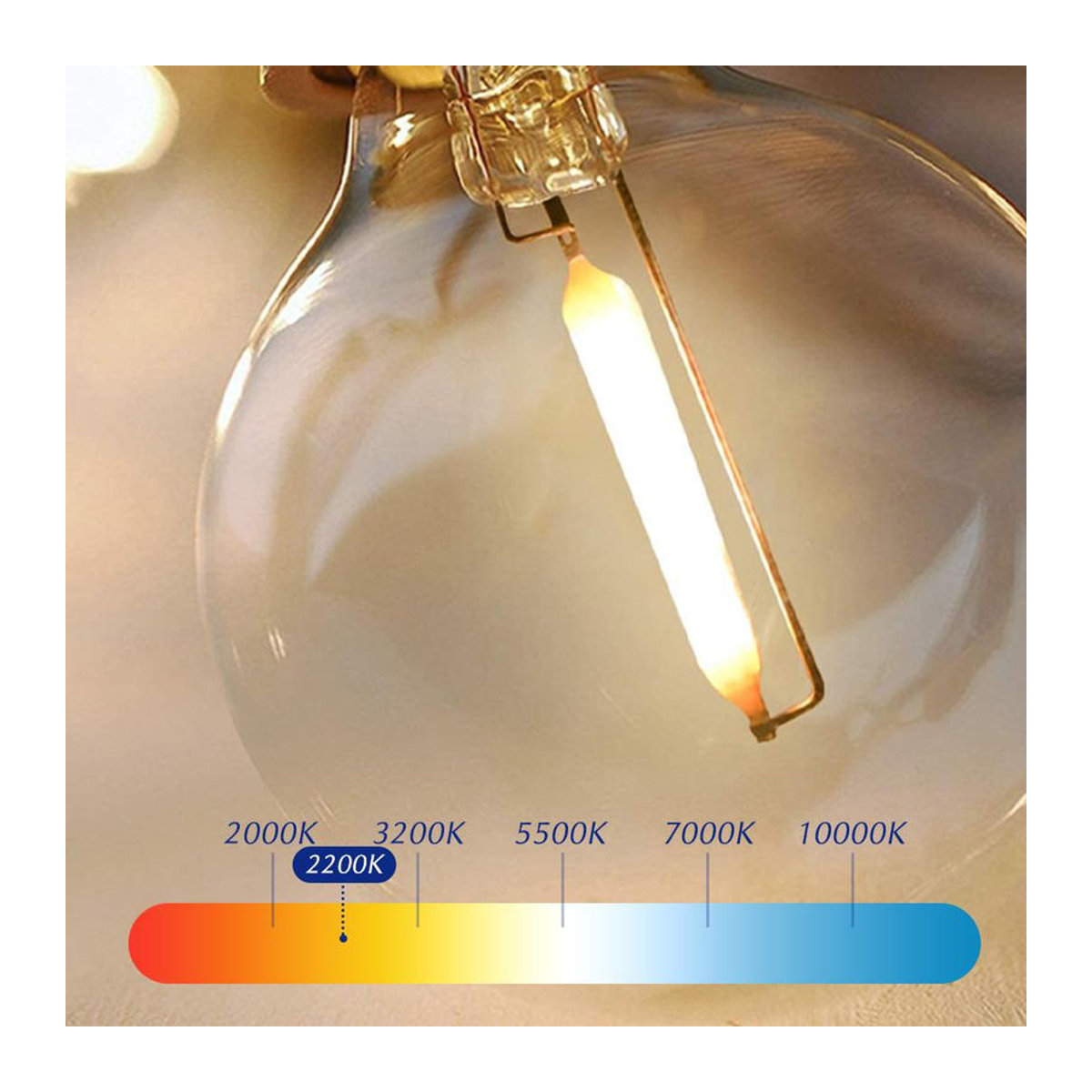 Foroureyes Lighting LED G40 Ersatz-Glühbirnen E12 Warmweiß 1W für Lichterketten im Innen- und Außenbereich 10 Stück - Bild 3
