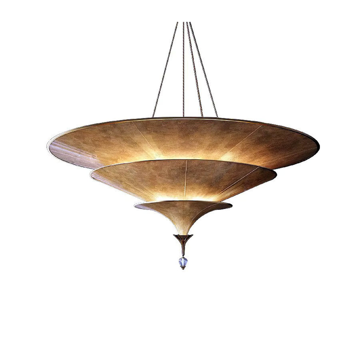 Fortuny Pendelleuchte im Vintage Wabi-Sabi Design in Braun für dein Zuhause oder die Bar - Bild 4