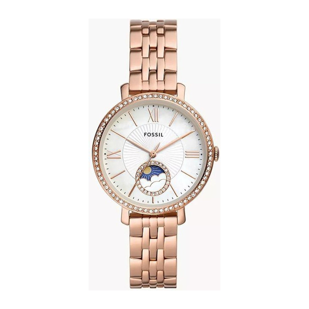 Fossil Jacqueline Serie Quarz Uhr ES5165 mit Sonne und Mond Motiv in Mehrfarbig - Bild 1