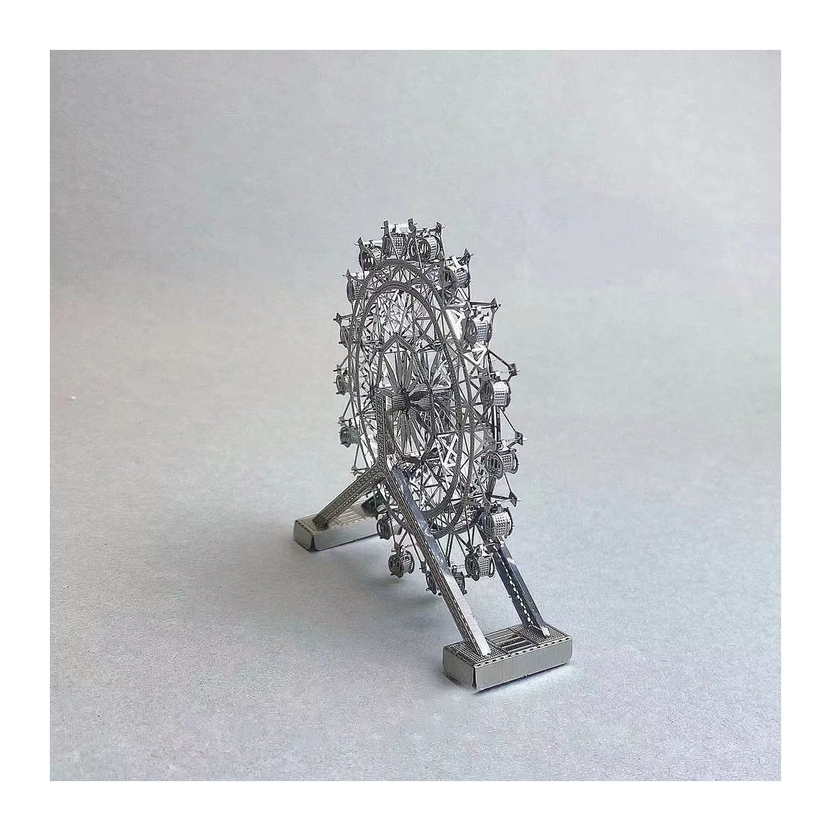 Fradoo 3D Metallpuzzle Rotierendes Riesenrad in Silber für Erwachsene - Bild 2