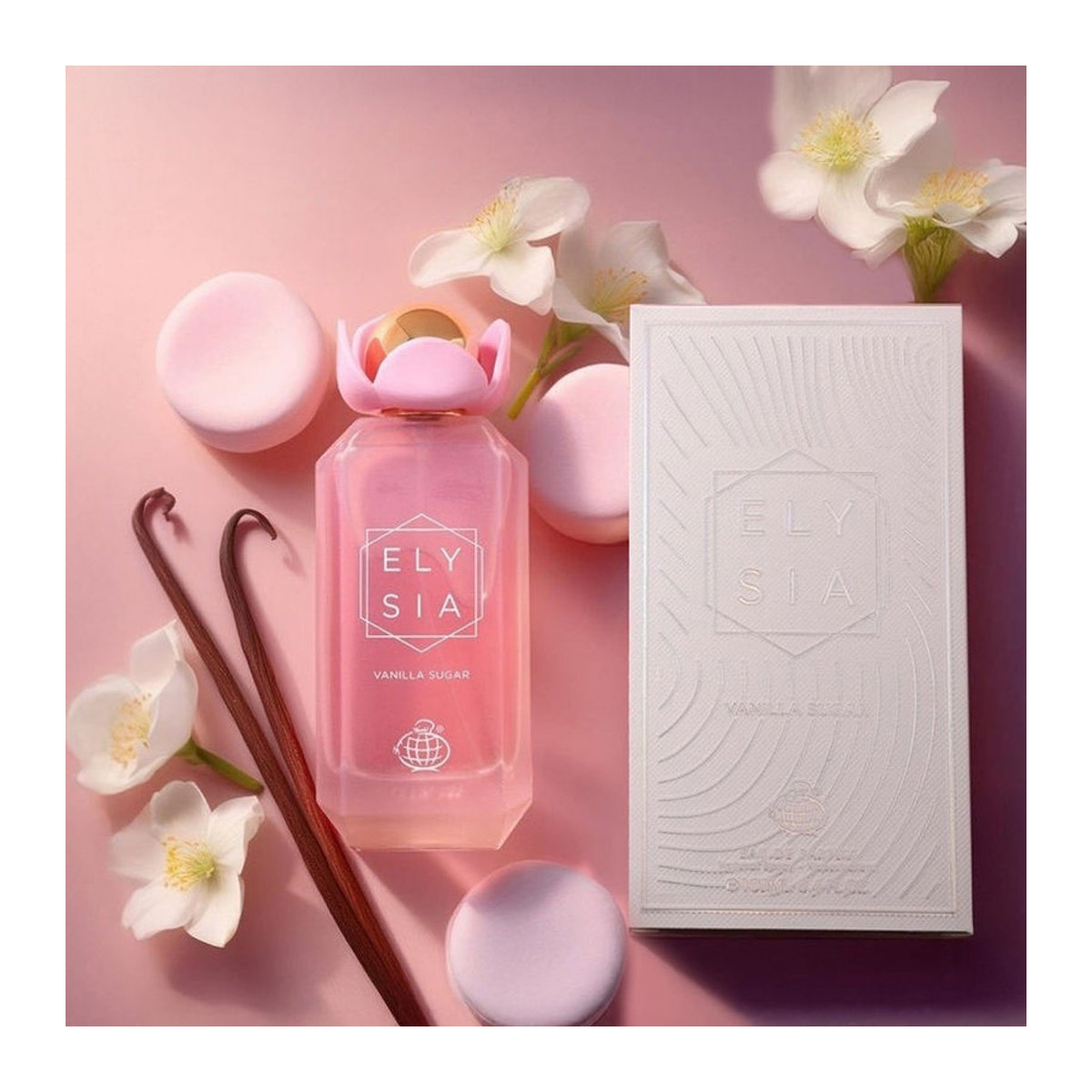Fragrance World Elysia Vanilla Sugar Eau de Parfum für Erwachsene in Rosa, 100ml - Bild 2