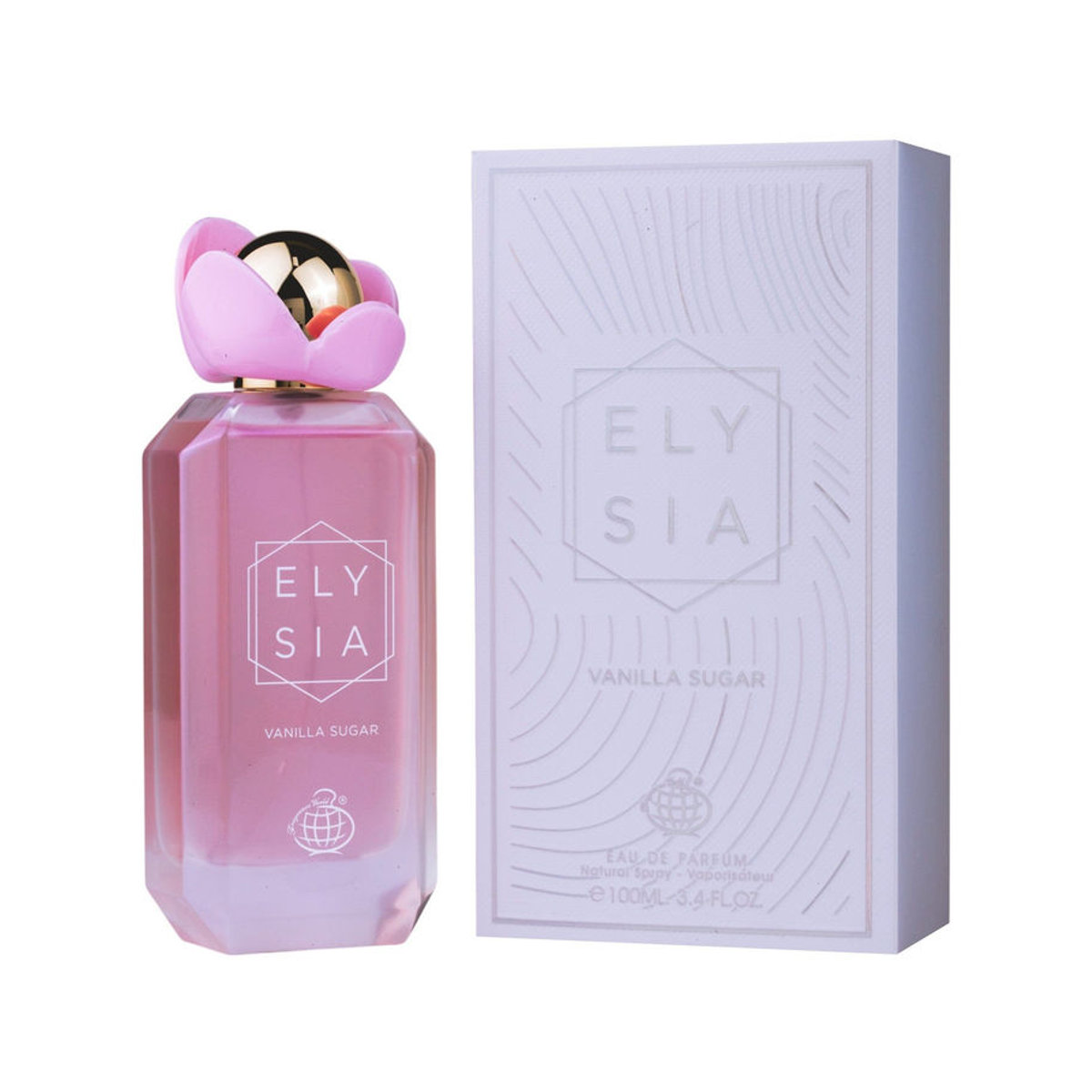 Fragrance World Elysia Vanilla Sugar Eau de Parfum für Erwachsene in Rosa, 100ml - Bild 4