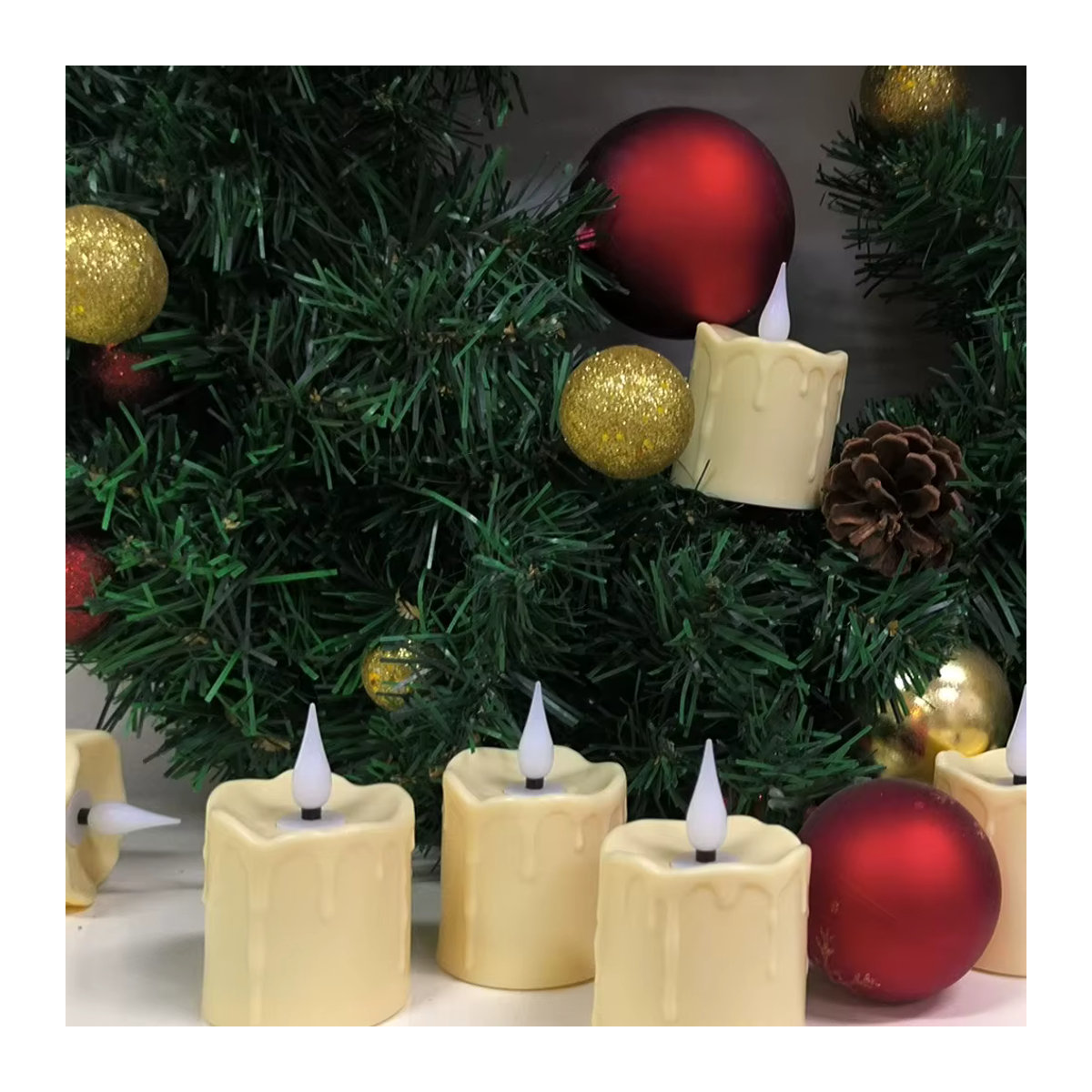 FREEPOWER Wiederaufladbare LED-Teelichter in Weiß mit Fernbedienung und Timer, wasserfeste flammenlose Kerzen aus Kunststoff für Dekoration, Hochzeit und Weihnachten - Bild 2