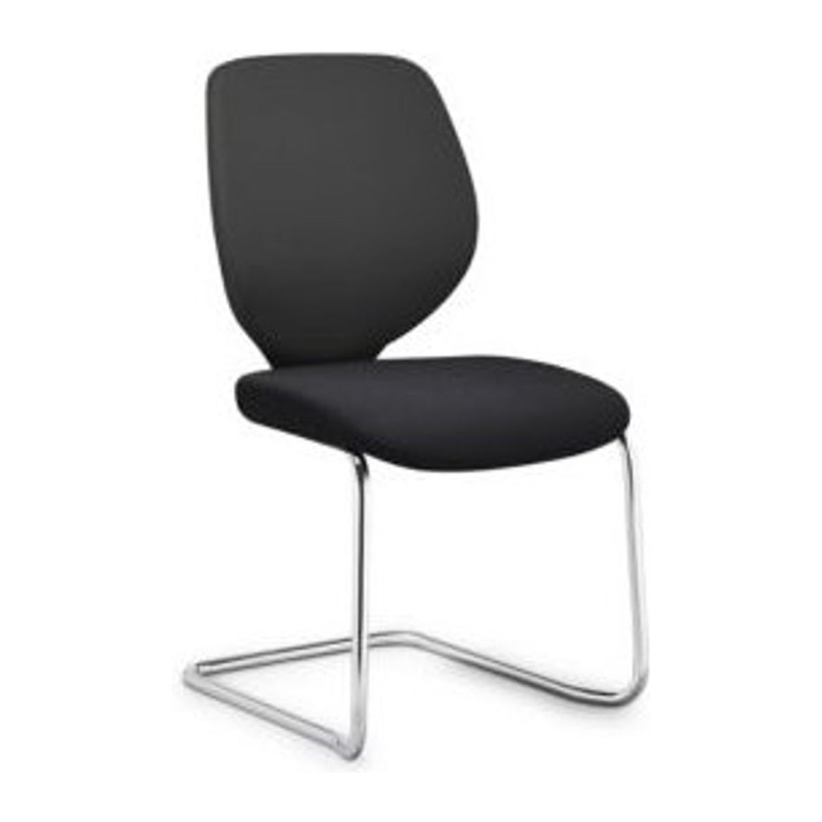 Freischwinger GIROFLEX 353 mit Polsterrücken aus Metall in Schwarz - Bild 1