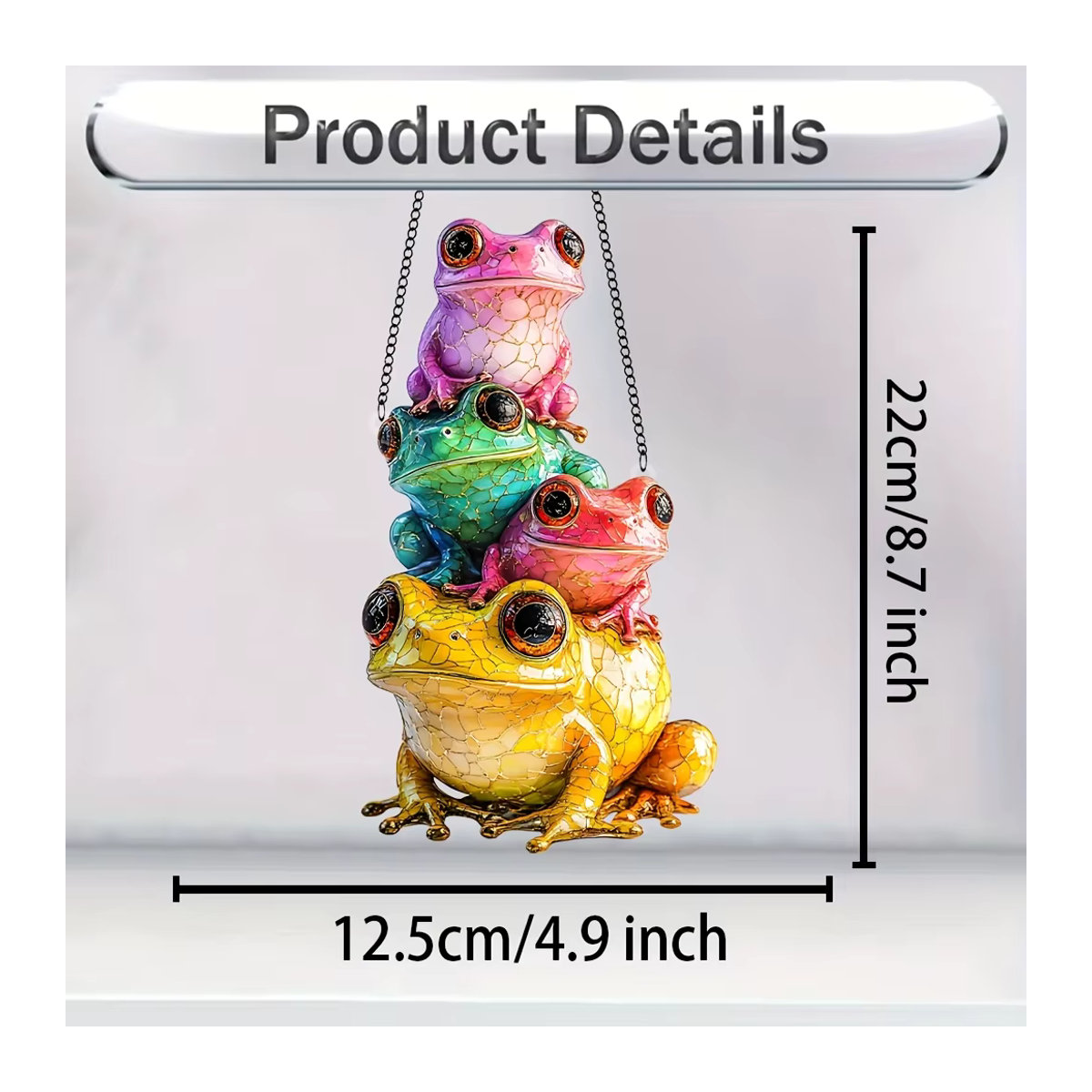 Frosch Familie Lichtfänger Hängende Dekoration Multicolor Windspiel für Fenster und Garten - Bild 2