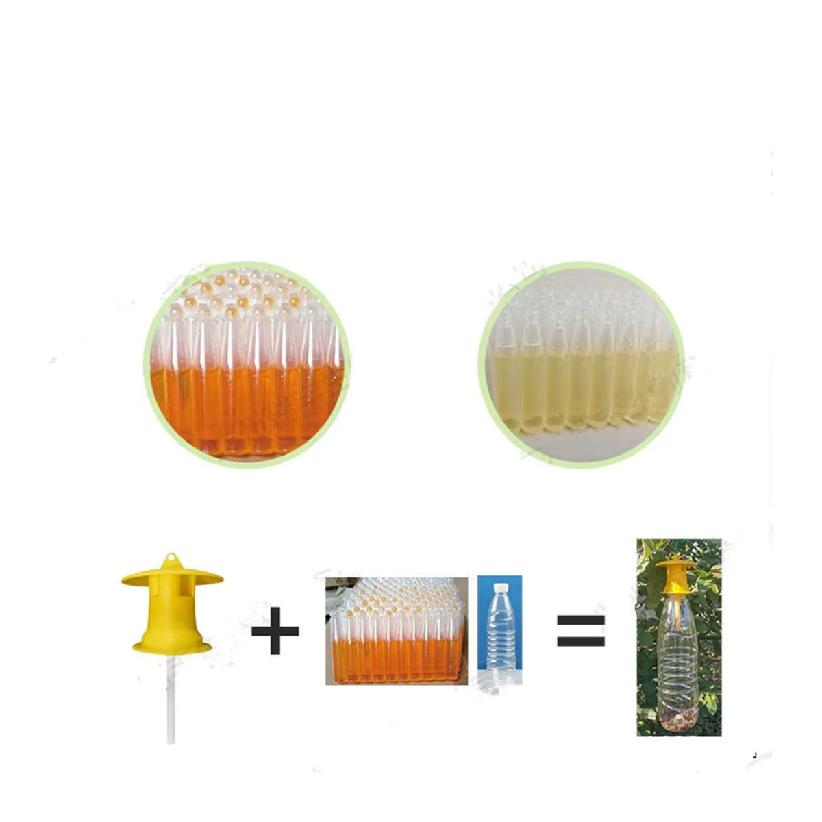 Fruchtfliegenfalle aus gelbem Kunststoff zur Insektenbekämpfung für Haus, Hof und Obstgarten, B/T/H: 6 x 6 x 2 cm - Bild 3