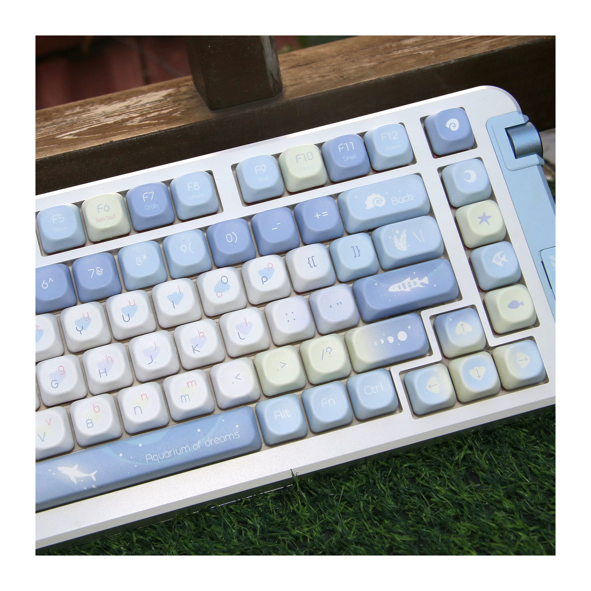 FSWHBY Blue Dream PBT-Tastenkappen im MOA-Profil mit 130 Tasten für mechanische Gaming-Tastaturen, mehrfarbig - Bild 5