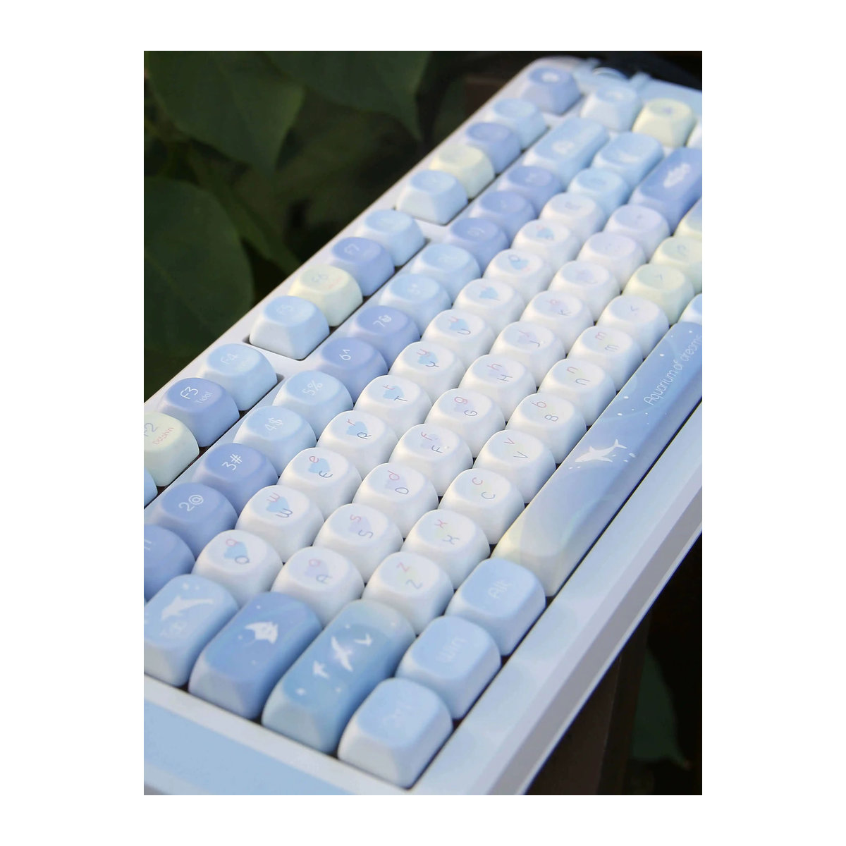 FSWHBY Blue Dream PBT-Tastenkappen im MOA-Profil mit 130 Tasten für mechanische Gaming-Tastaturen, mehrfarbig - Bild 7