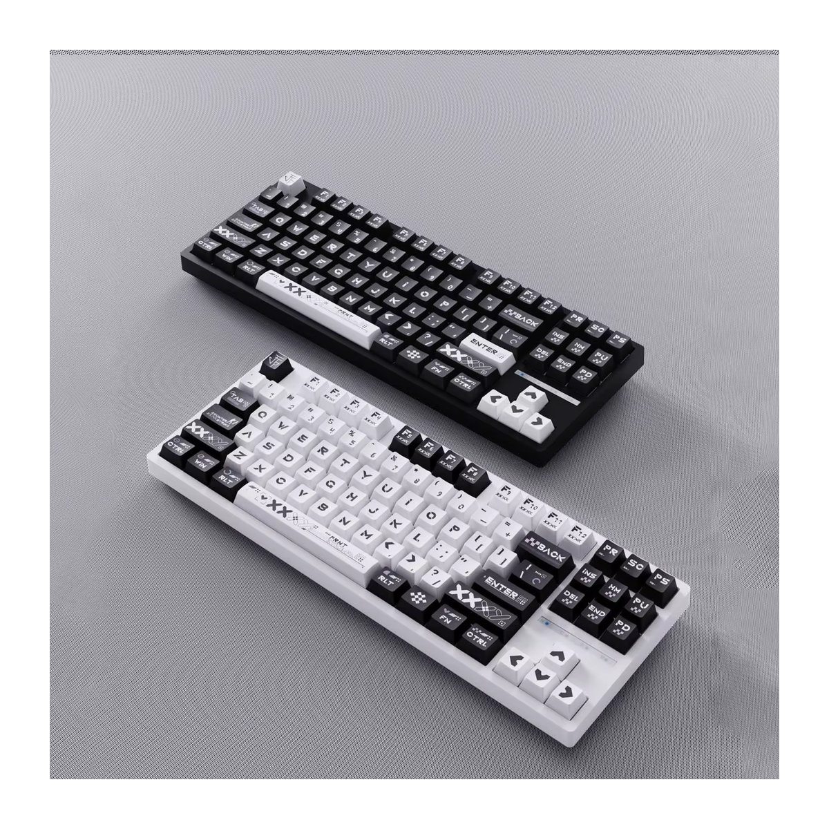 FSWHBY Printstream PBT-Tastenkappen im Cherry Profile mit 130 Tasten, 5-seitige Dye-Sub-Tastenkappen für Gateron MX Switches, mehrfarbig - Bild 3