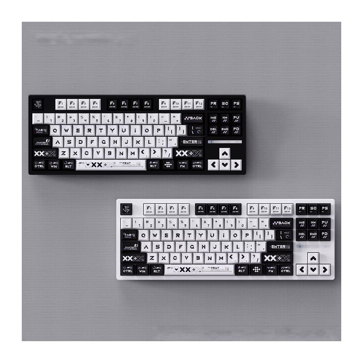 FSWHBY Printstream PBT-Tastenkappen im Cherry Profile mit 130 Tasten, 5-seitige Dye-Sub-Tastenkappen für Gateron MX Switches, mehrfarbig - Bild 4