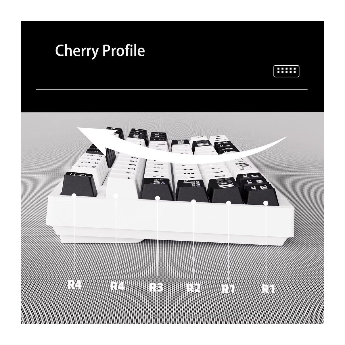 FSWHBY Printstream PBT-Tastenkappen im Cherry Profile mit 130 Tasten, 5-seitige Dye-Sub-Tastenkappen für Gateron MX Switches, mehrfarbig - Bild 6