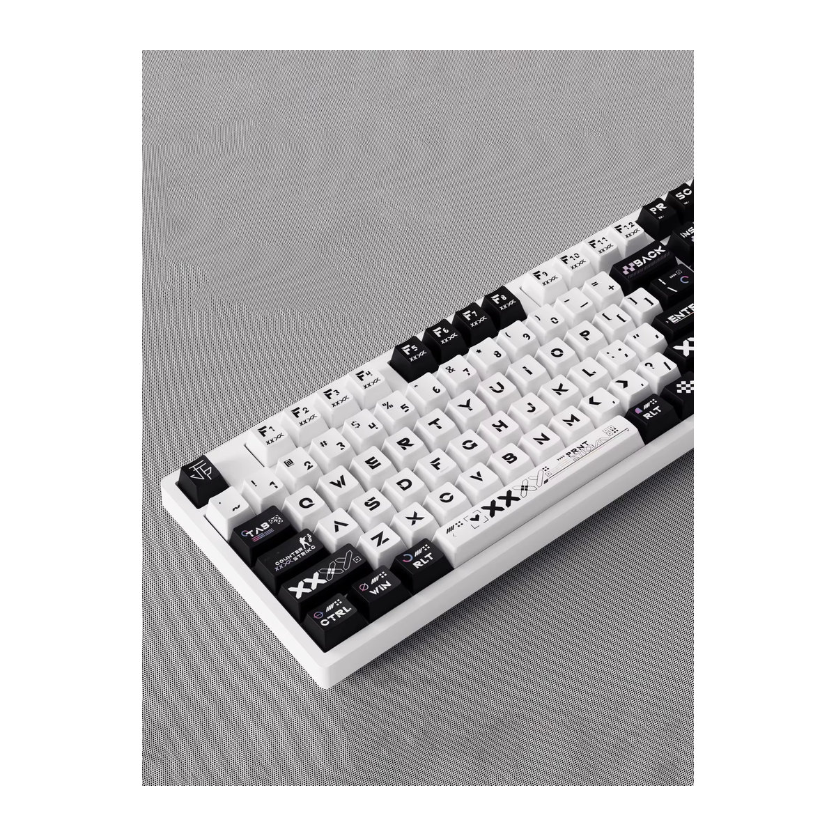 FSWHBY Printstream PBT-Tastenkappen im Cherry Profile mit 130 Tasten, 5-seitige Dye-Sub-Tastenkappen für Gateron MX Switches, mehrfarbig - Bild 7