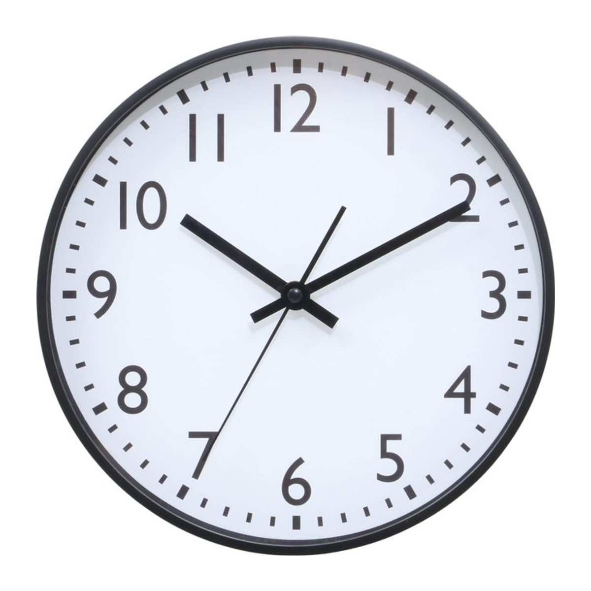 Fujiboeki Wanduhr Schwarz Quadratisch mit lautlosem Sekundenlauf B/T/H: 25 x 4 x 25 cm - Bild 1
