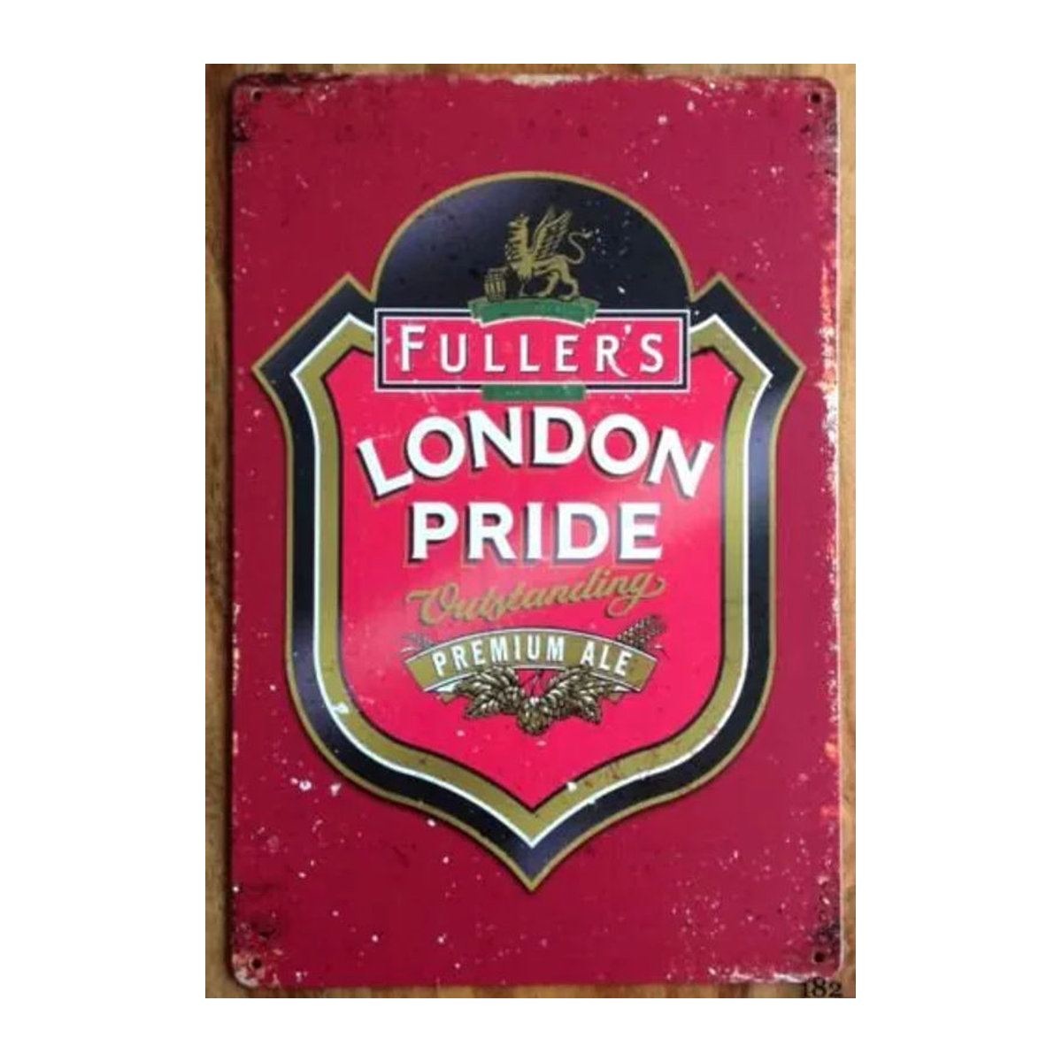 Fuller's London Pride Premium Ale Metallschild Vintage Dekoration, Farbe: Rot, B: 30 cm, H: 20 cm - Bild 1