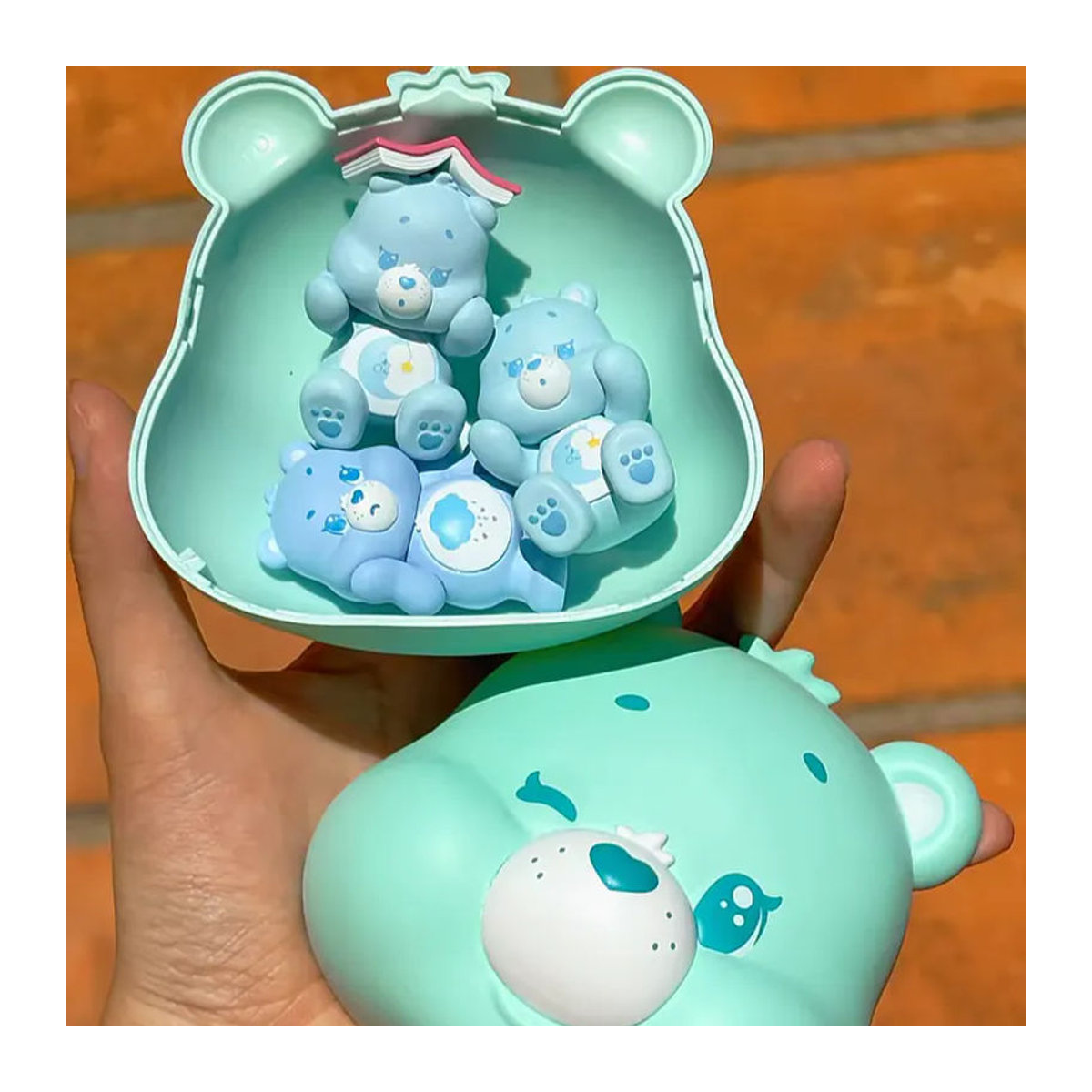 Funism Care Bears Glow Daily Series Bärenkopf Blindbox Mehrfarbige Sammelfigur aus Kunststoff zur Heimdekoration - Bild 2