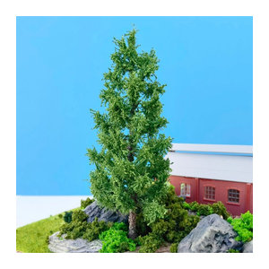 FunTrying Miniatur-Kiefer-Modellbaum aus Draht für Tischlayout und DIY, Herbst-Design in Dunkelgrün und Beige