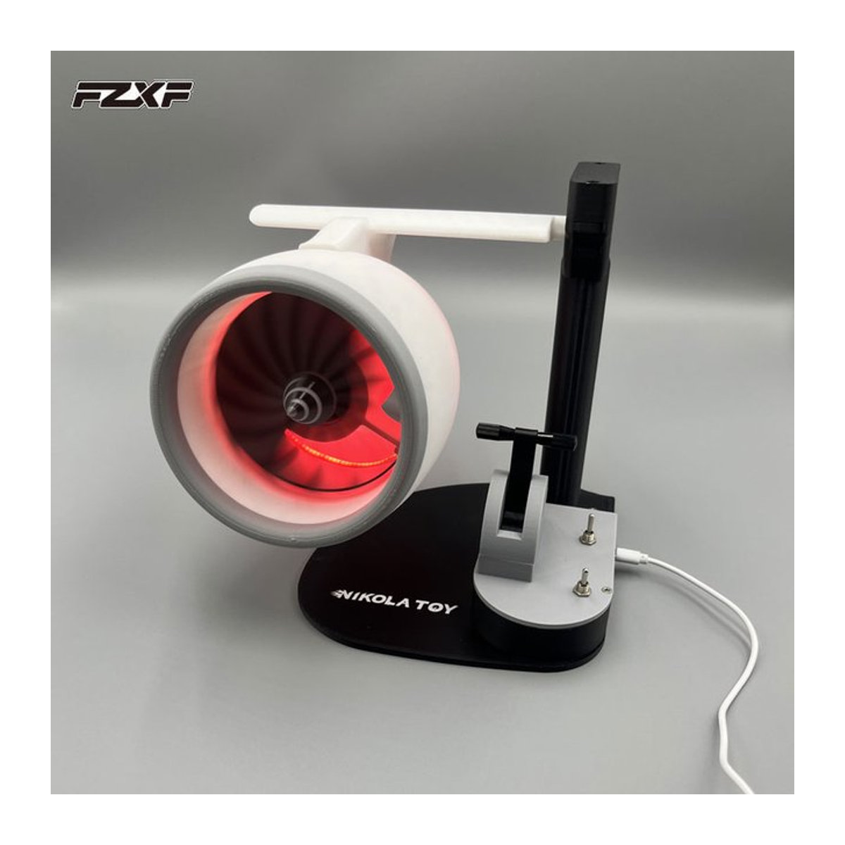 FZXF Turbofan-Flugzeug Modell mit Befeuchtungsfunktion und roter Schwanzflamme via USB - Bild 1