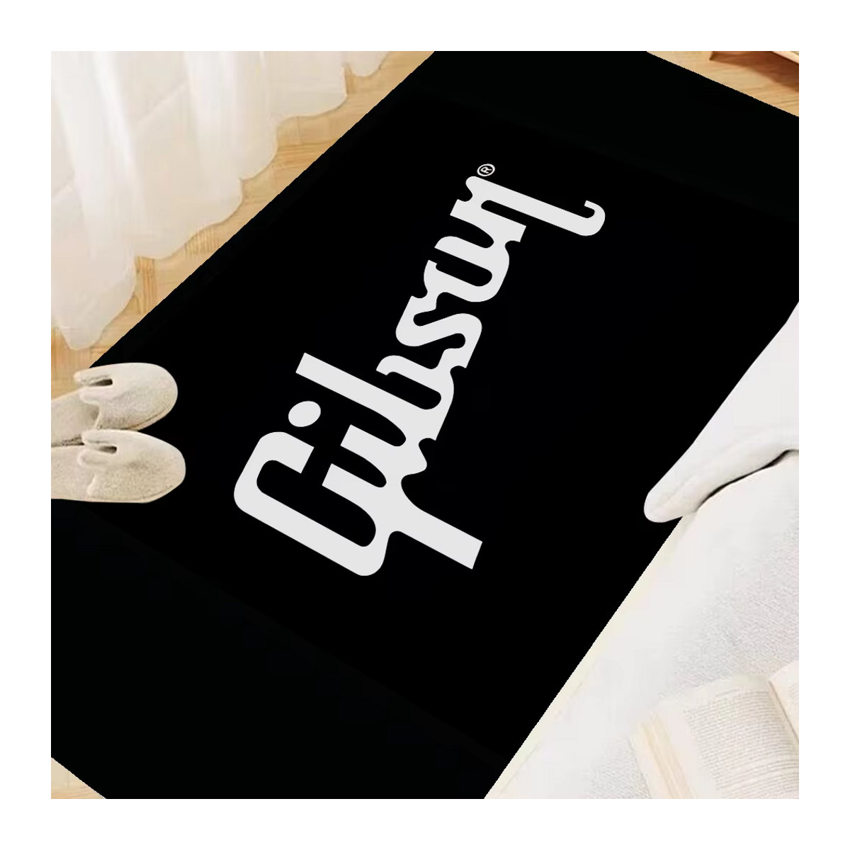 G-Gibson Musik Fußmatte rutschfest in Schwarz für Wohnzimmer, Balkon und Waschküche - Bild 6