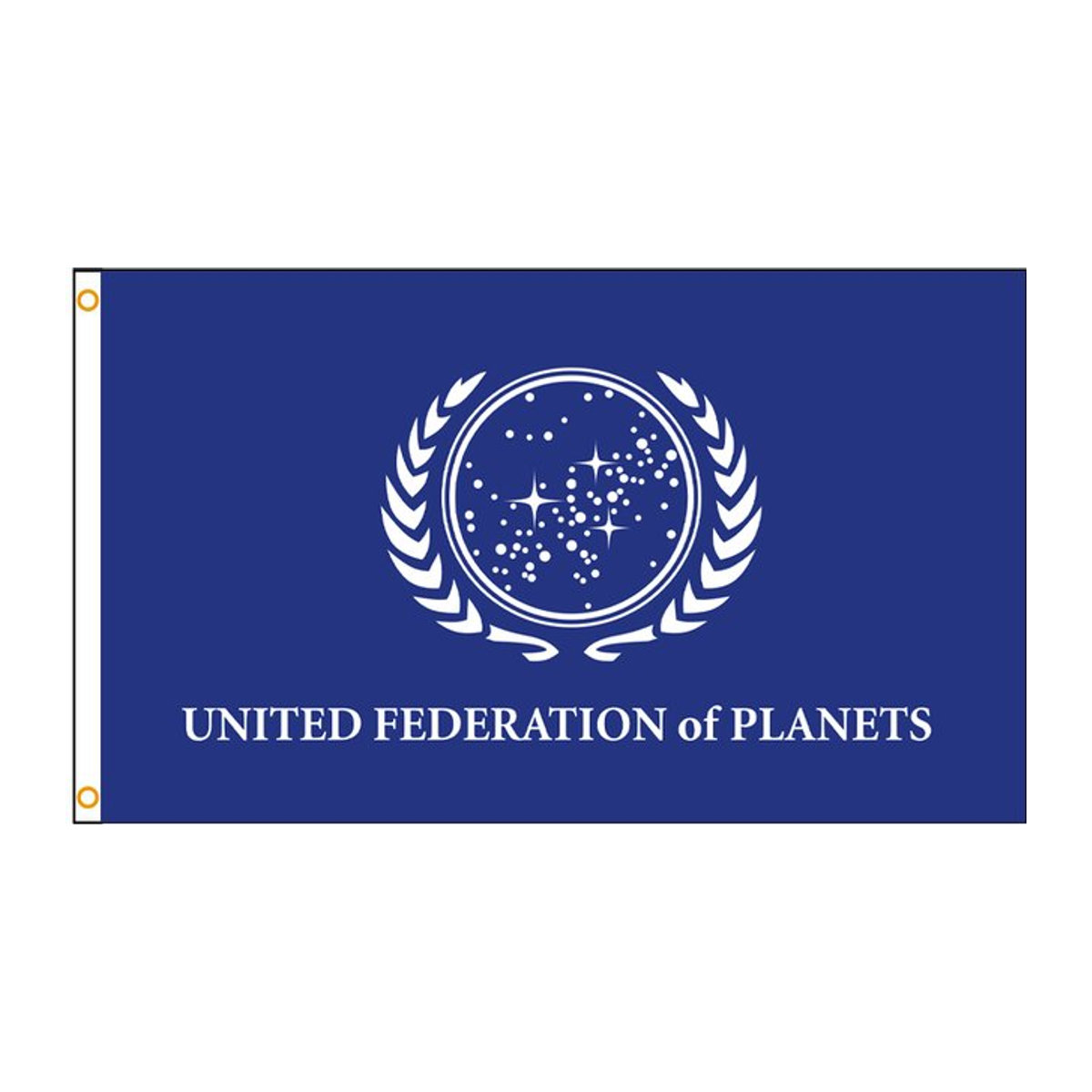 GADSDEN Dekoflagge Vereinigte Föderation der Planeten in Blau mit Sternen, B/H: 90 x 150 cm - Bild 1