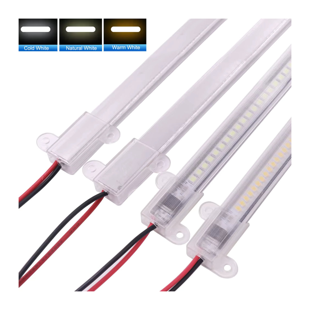GAHADA LED-Balkenleuchte aus Aluminium in Alufarben, hochhelles starres LED-Streifenlicht für die Küchenbeleuchtung unter dem Schrank, Breite: 30 cm - Bild 2