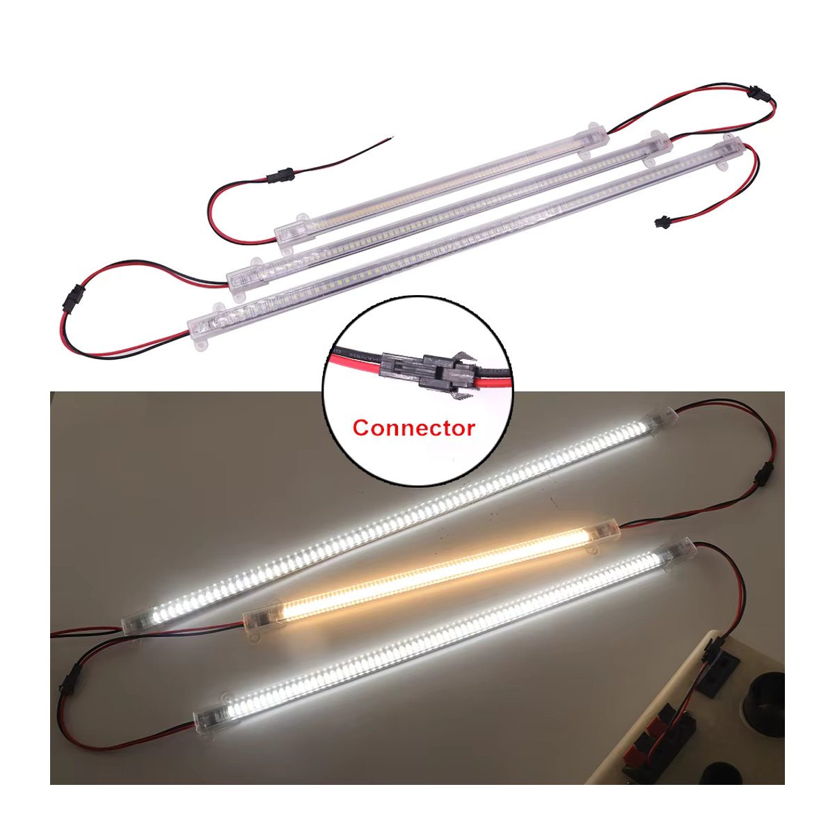 GAHADA LED-Balkenleuchte aus Aluminium in Alufarben, hochhelles starres LED-Streifenlicht für die Küchenbeleuchtung unter dem Schrank, Breite: 30 cm - Bild 4