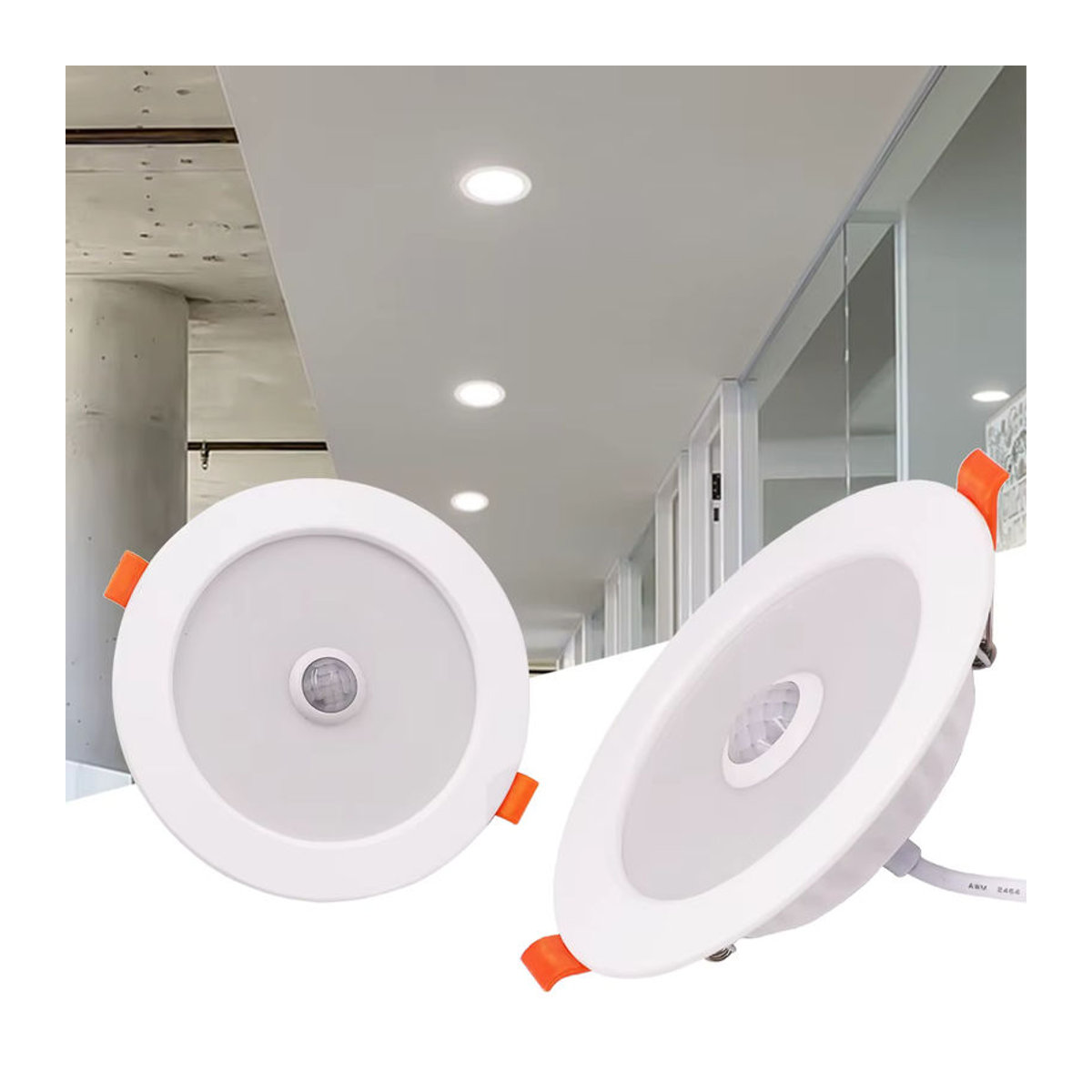 GAHADA LED Einbaustrahler mit PIR Bewegungssensor, rundes LED Panel in Weiß, 18W - Bild 2